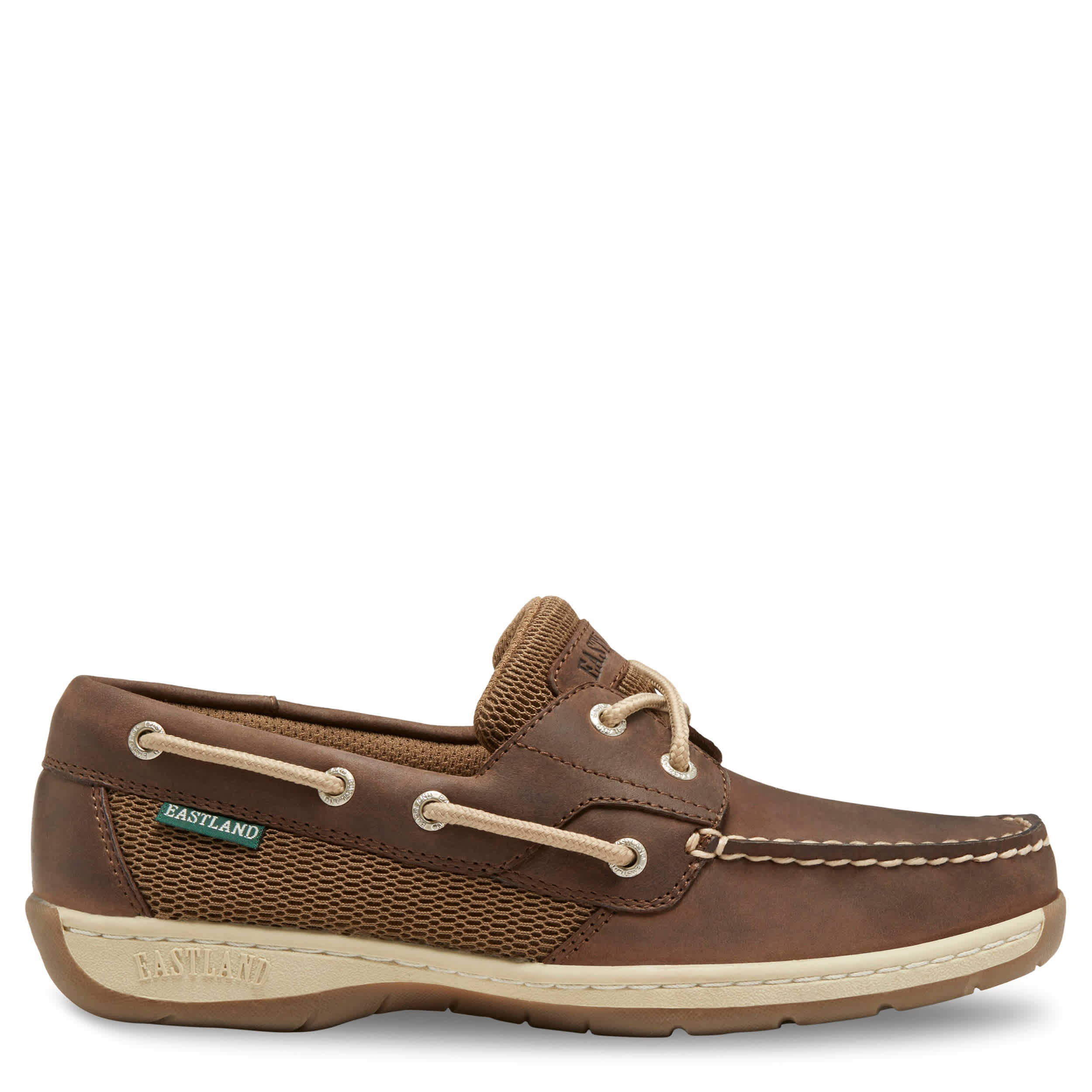 EASTLAND-WOMENS SOLSTICE BOAT SHOE-BROWN & 