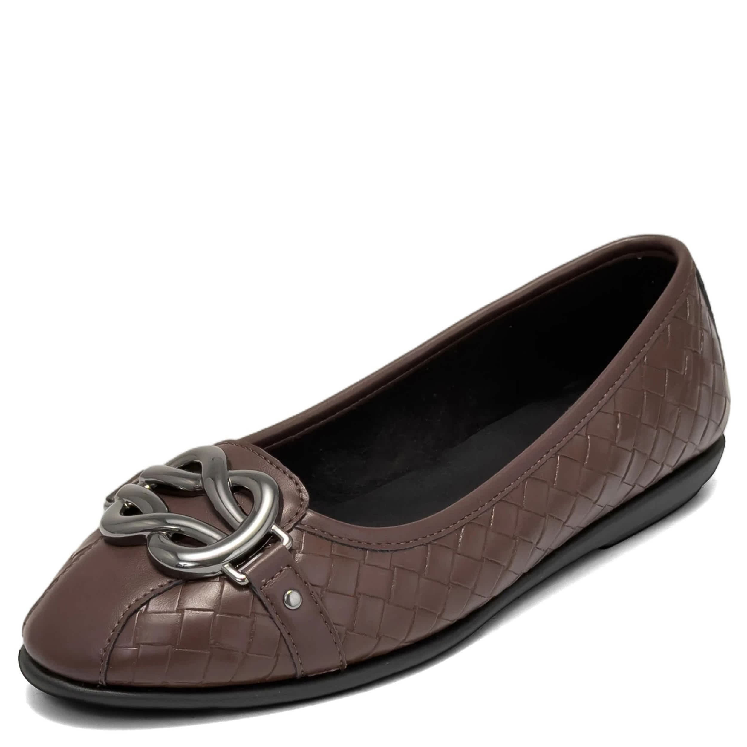 AEROSOLES-WOMENS BIG-BET FLAT-BROWN & 