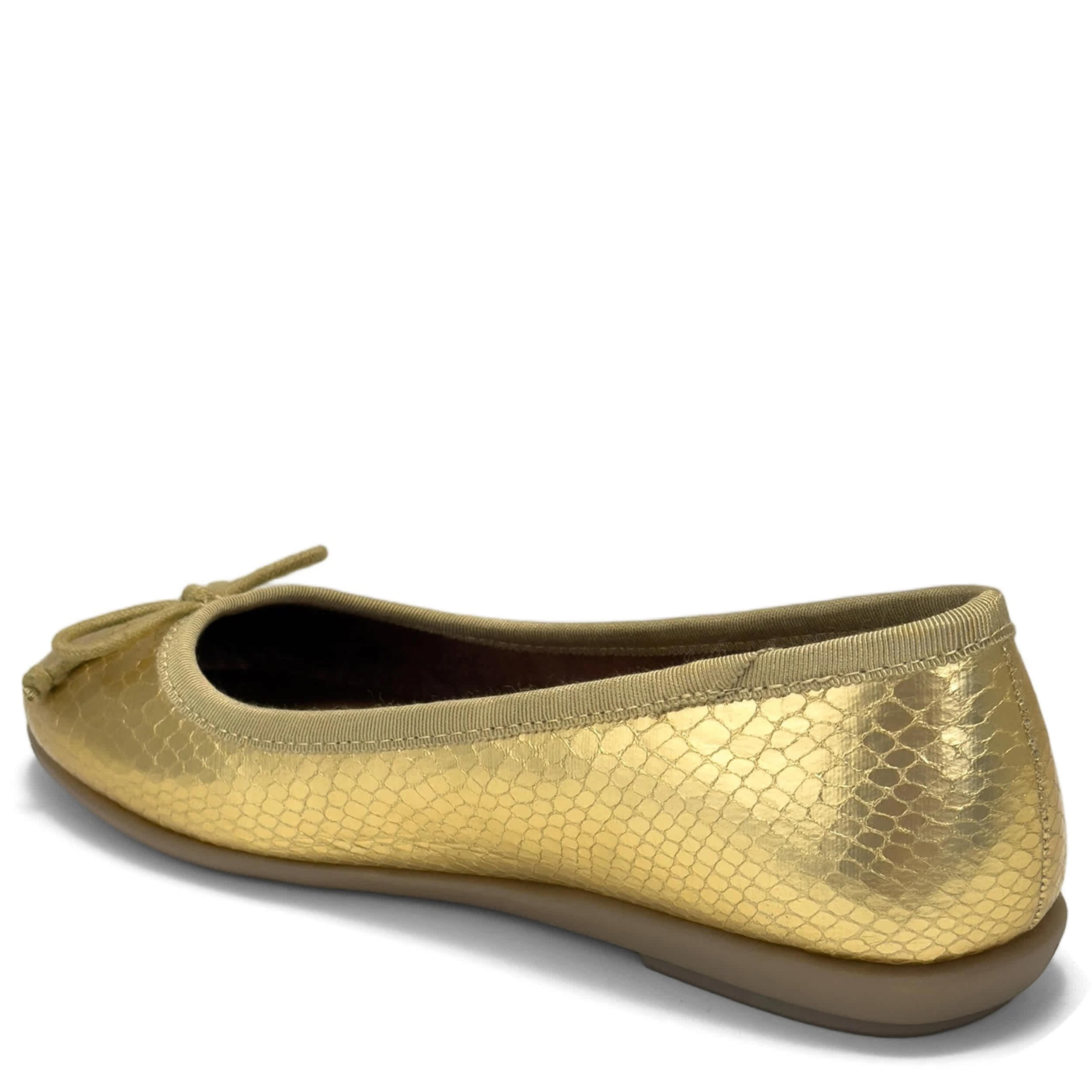 AEROSOLES-WOMENS HOMEBET FLAT-GOLD & SNAKE