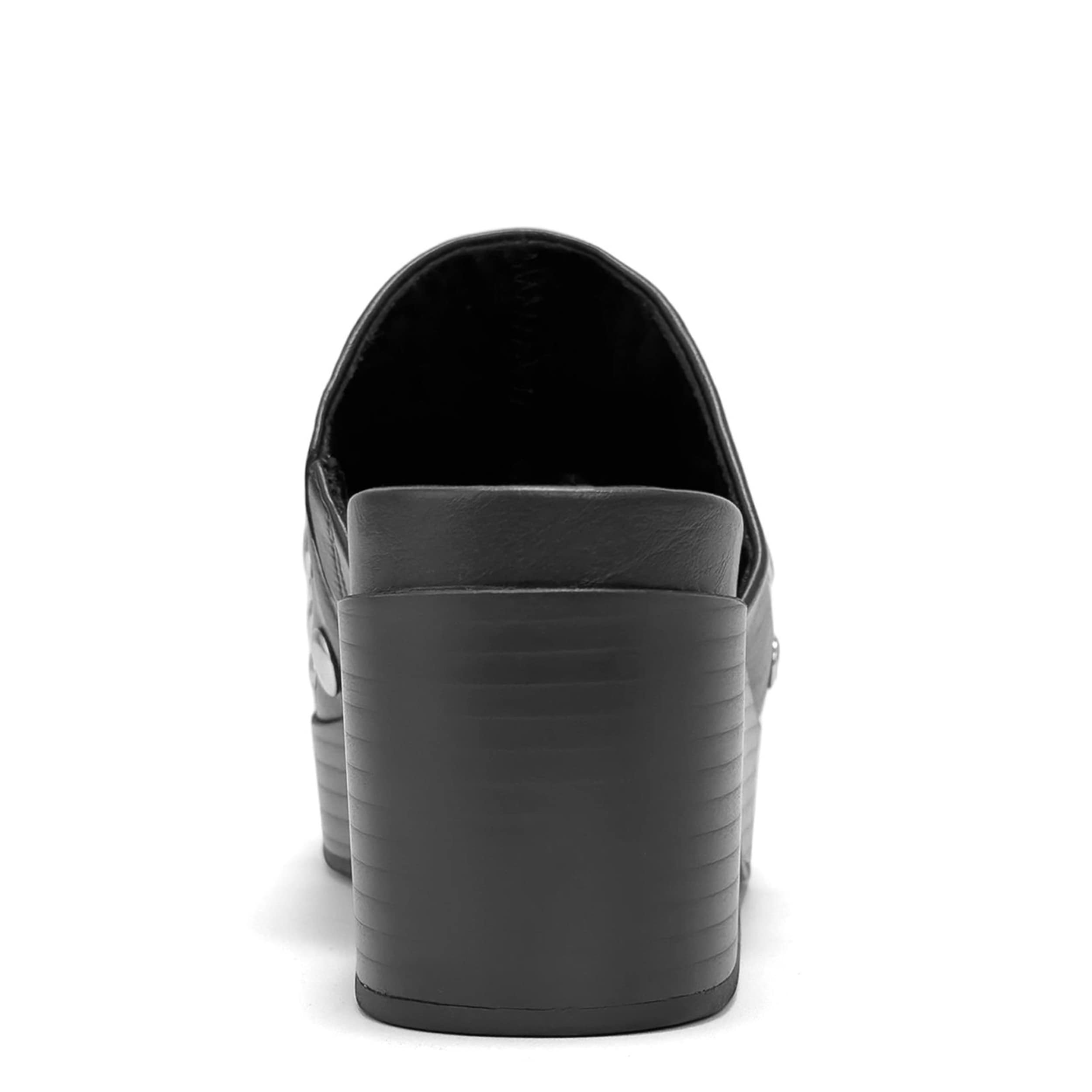 AEROSOLES-WOMENS CHATA FX GLAZED CLOG-BLACK & WHITE