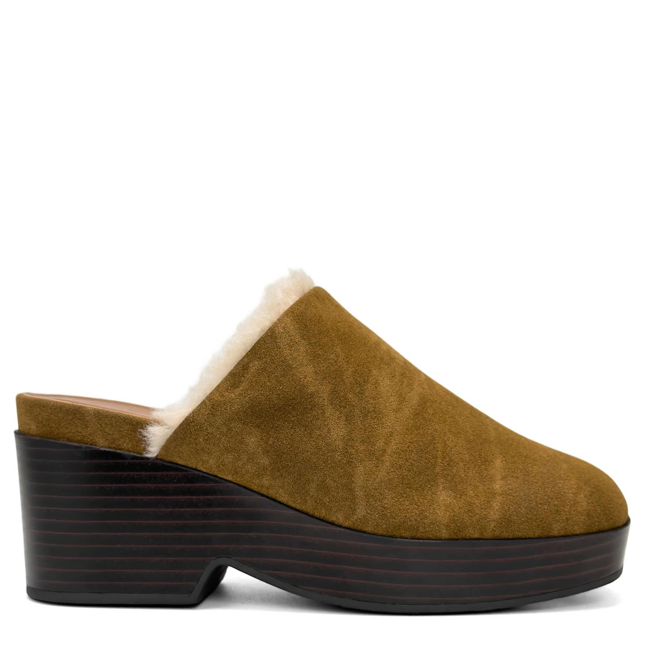 AEROSOLES-WOMENS CHATA CLOG-CHESTNUT & 
