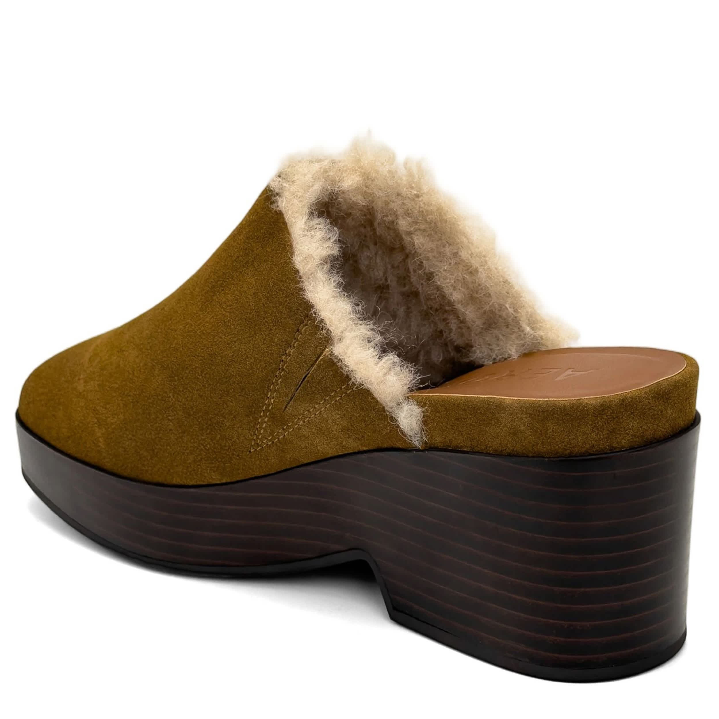 AEROSOLES-WOMENS CHATA CLOG-CHESTNUT & 