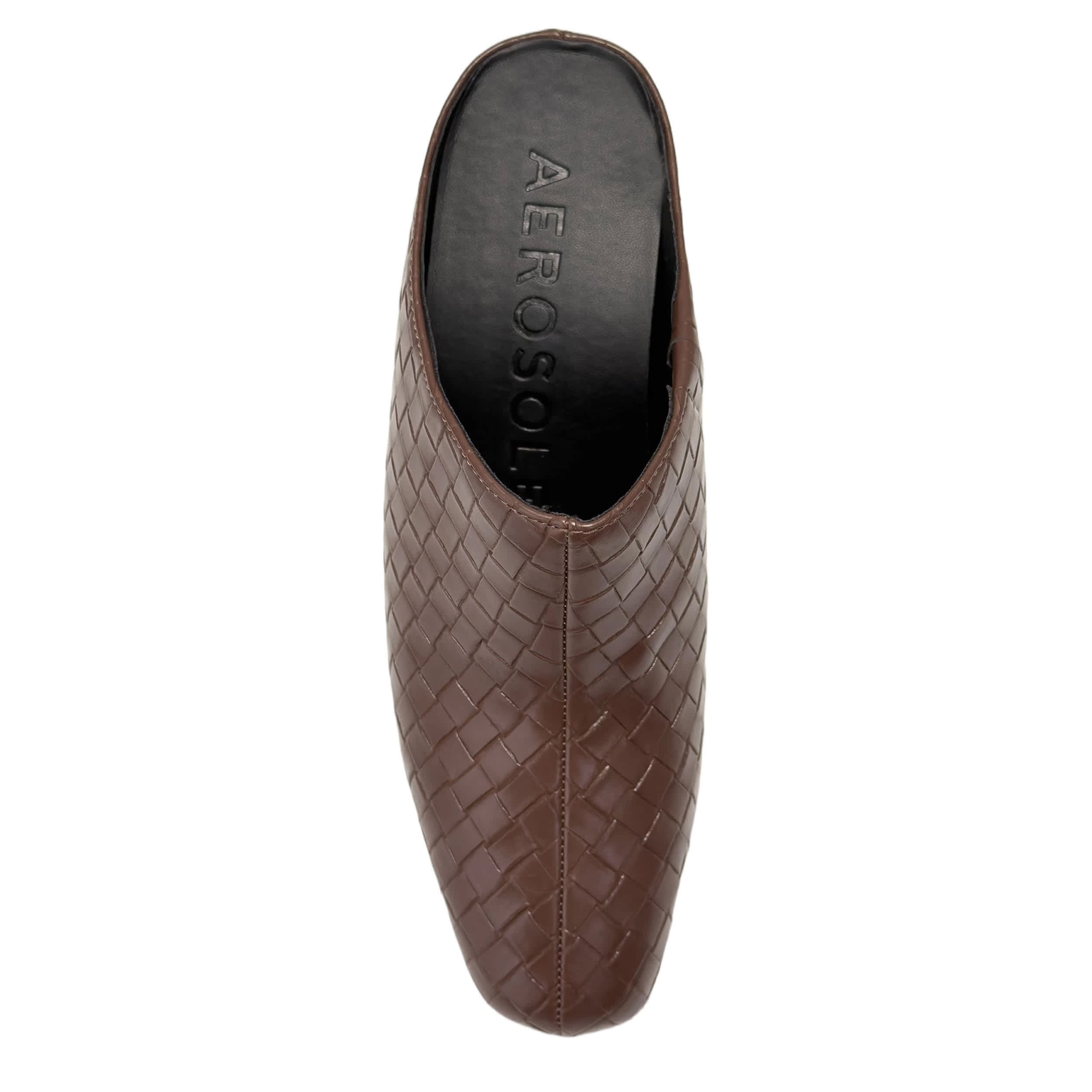 AEROSOLES-WOMENS MADDY CLOG-BROWN & 