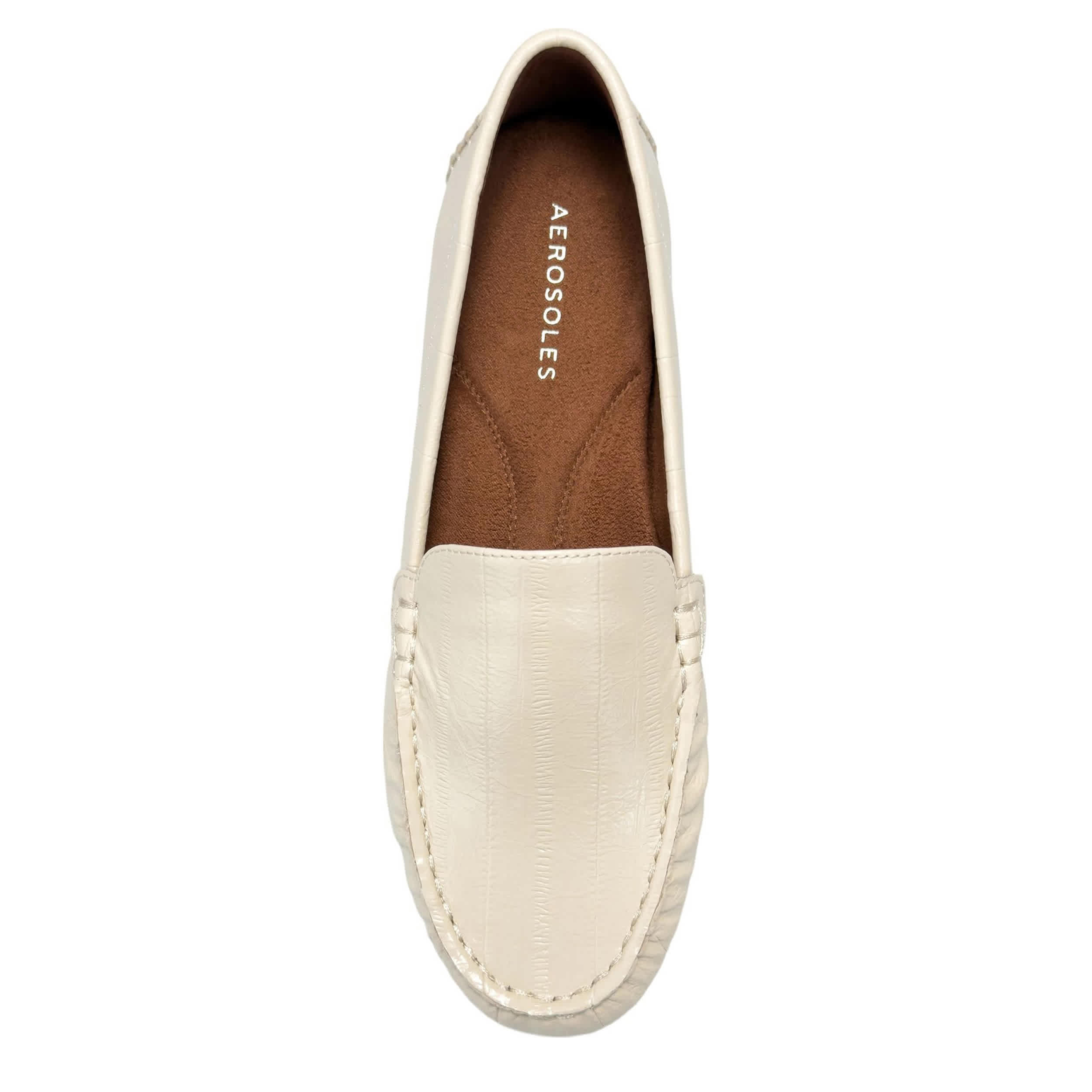 AEROSOLES-WOMENS OVER-DRIVE LOAFER-STONE & 
