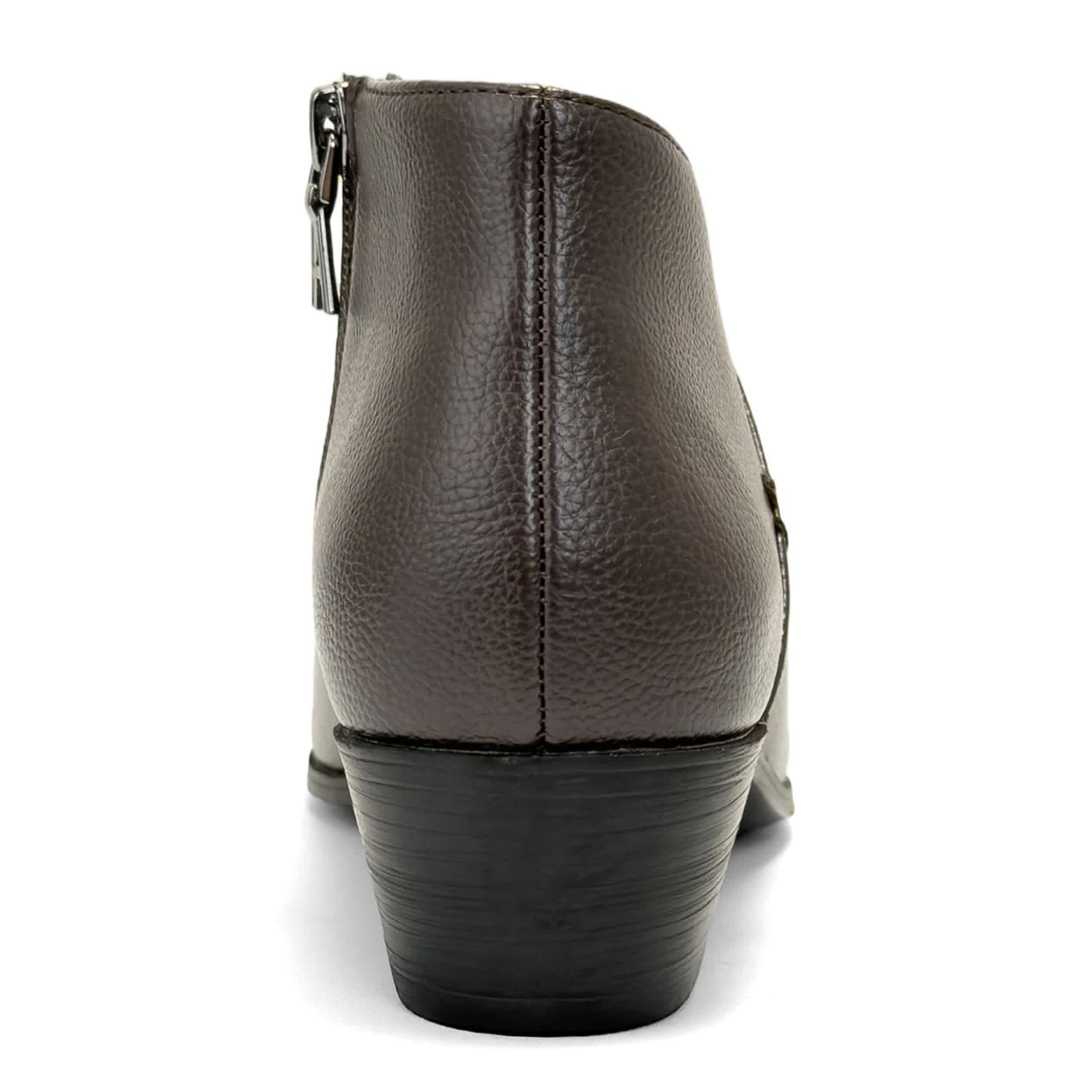 AEROSOLES-WOMENS CAYU ANKLE BOOTIE-BROWN & 