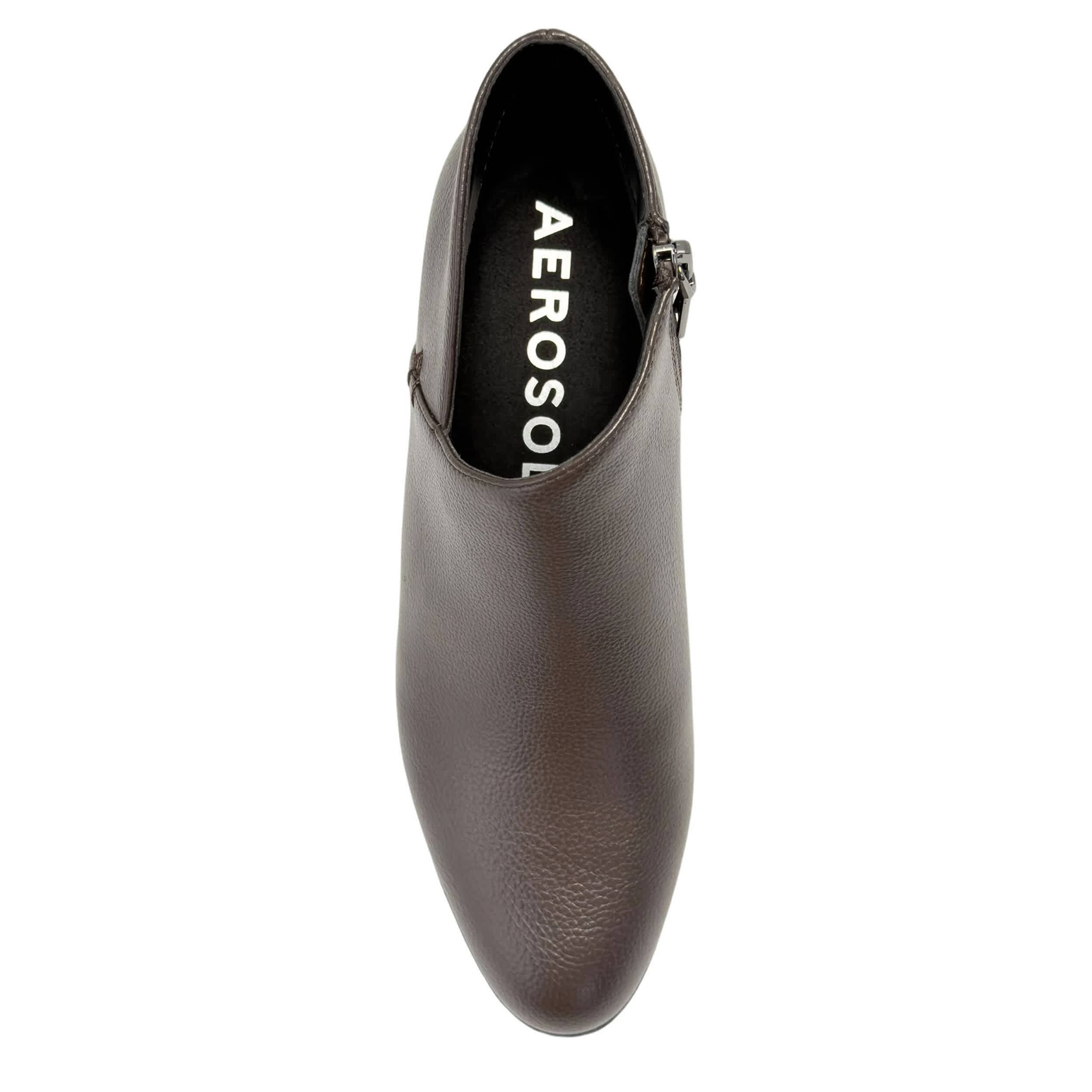 AEROSOLES-WOMENS CAYU ANKLE BOOTIE-BROWN & 