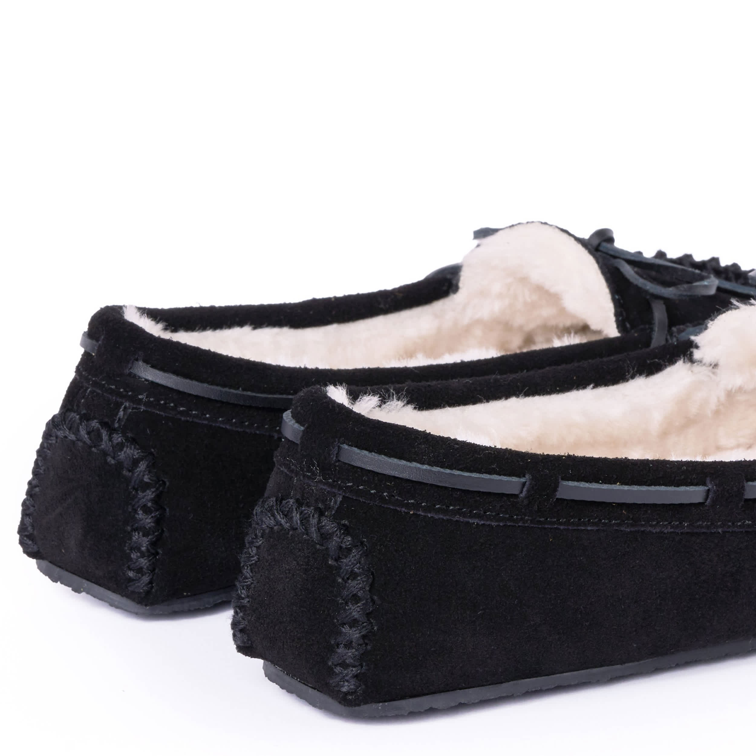 MINNETONKA-WOMENS CALLY SLIPPER-BLACK & 