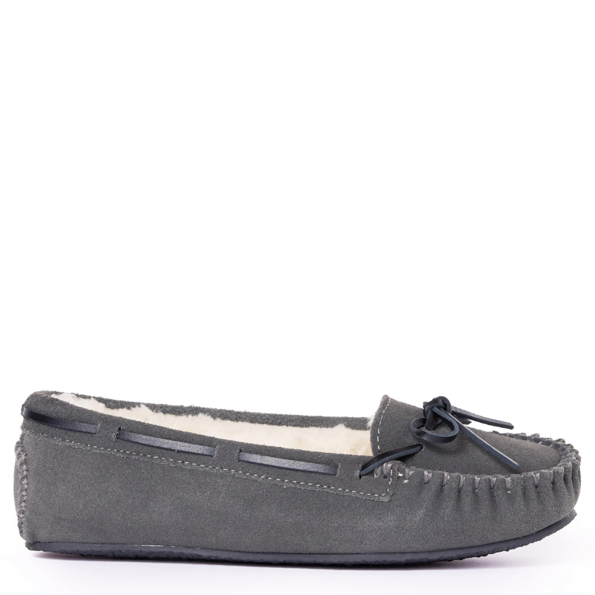 MINNETONKA-WOMENS CALLY SLIPPER-GREY & 