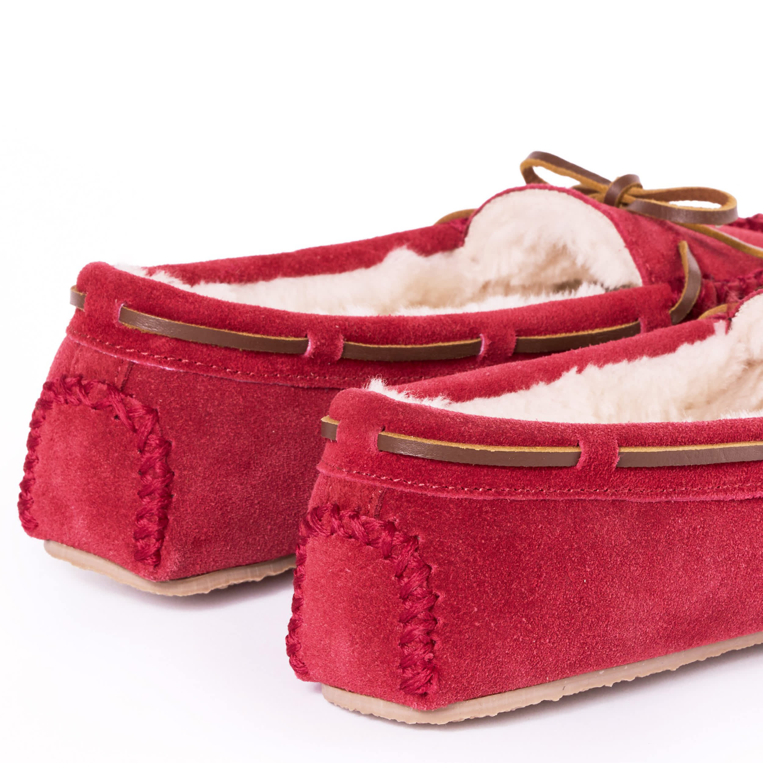 MINNETONKA-WOMENS CALLY SLIPPER-RED & 