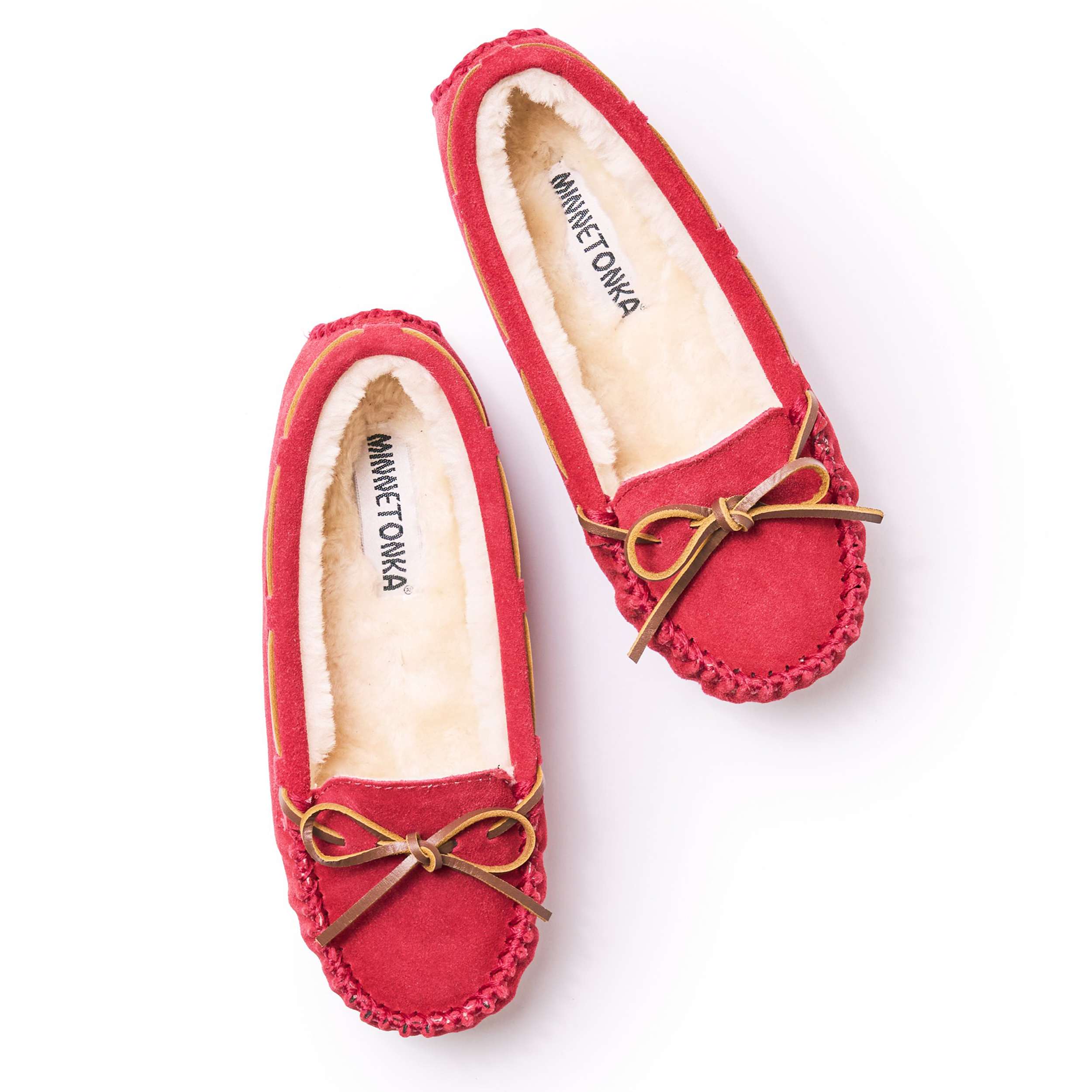 MINNETONKA-WOMENS CALLY SLIPPER-RED & 