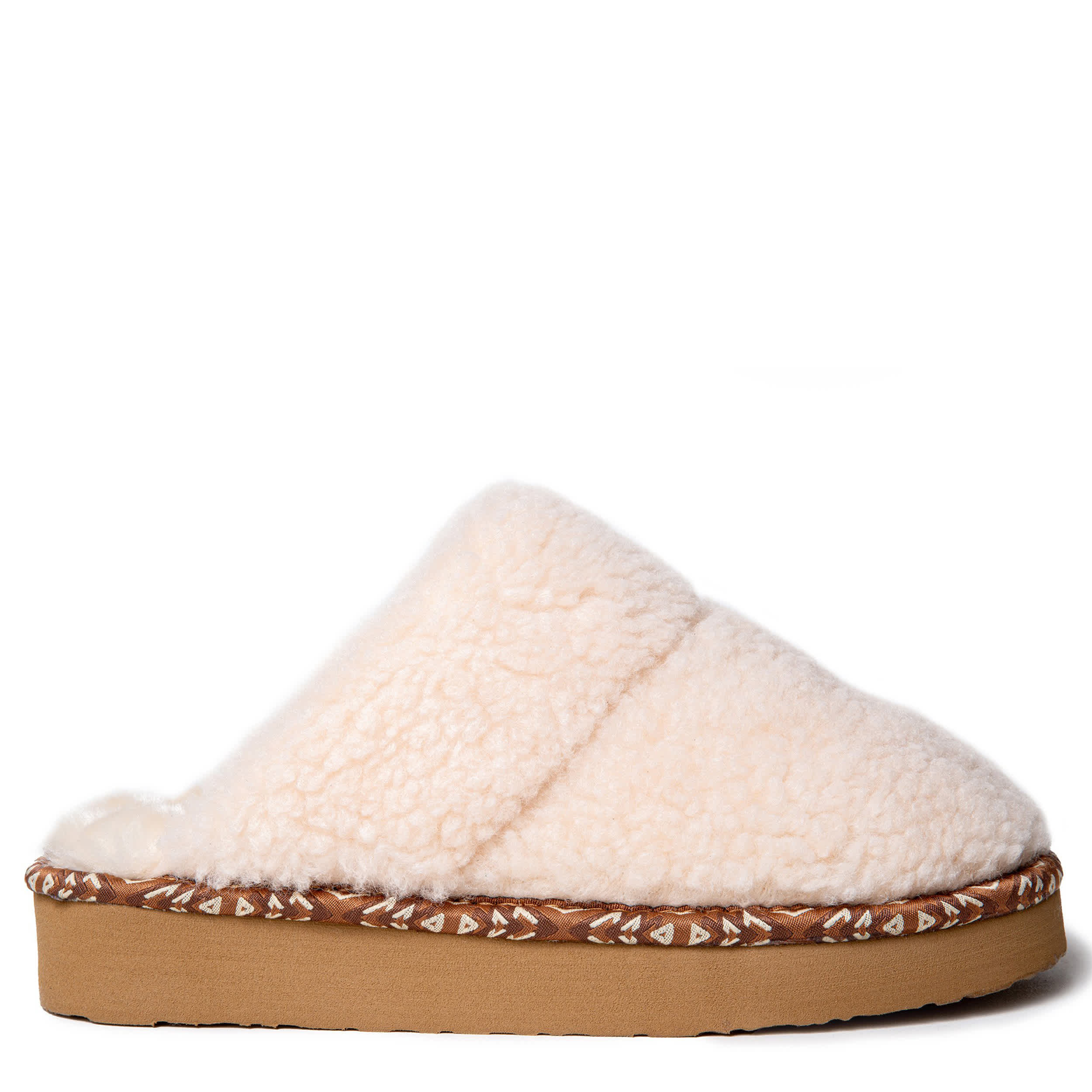 MINNETONKA-WOMENS CERISE SLIPPER-IVORY & 