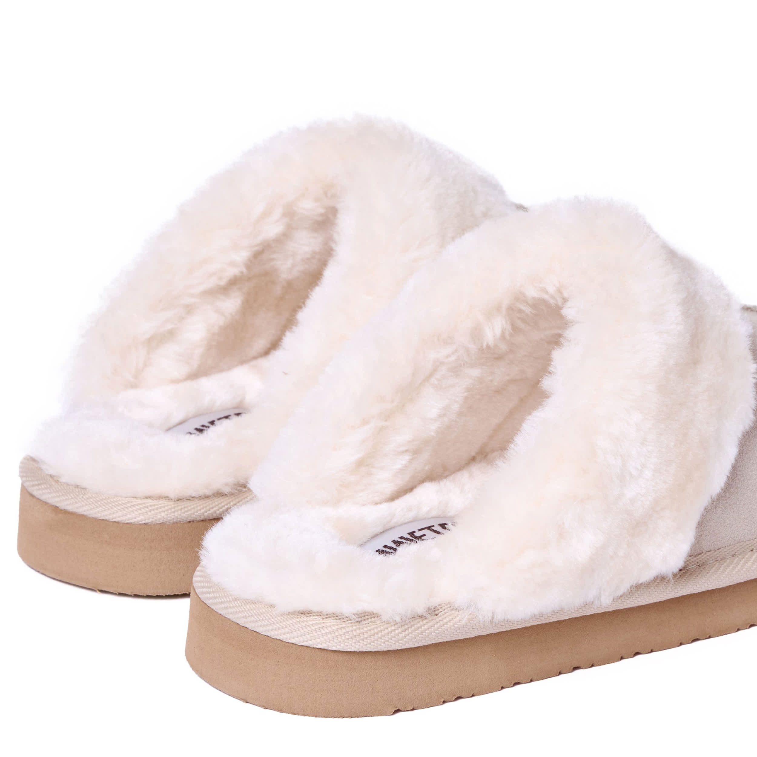 MINNETONKA-WOMENS CHESNEY SLIPPER-STONE & 