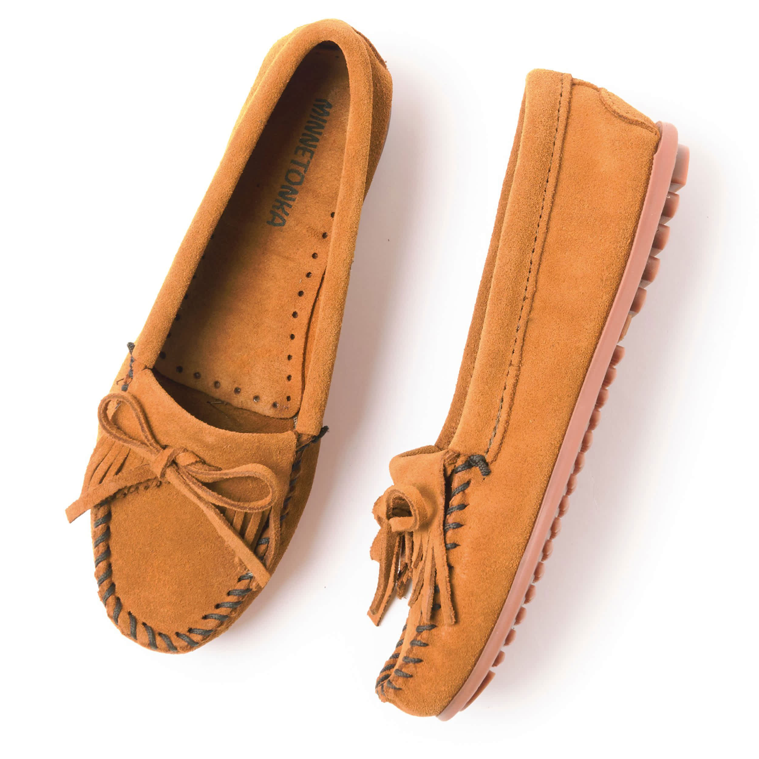 MINNETONKA-WOMENS KILTY LOAFER-BROWN & 