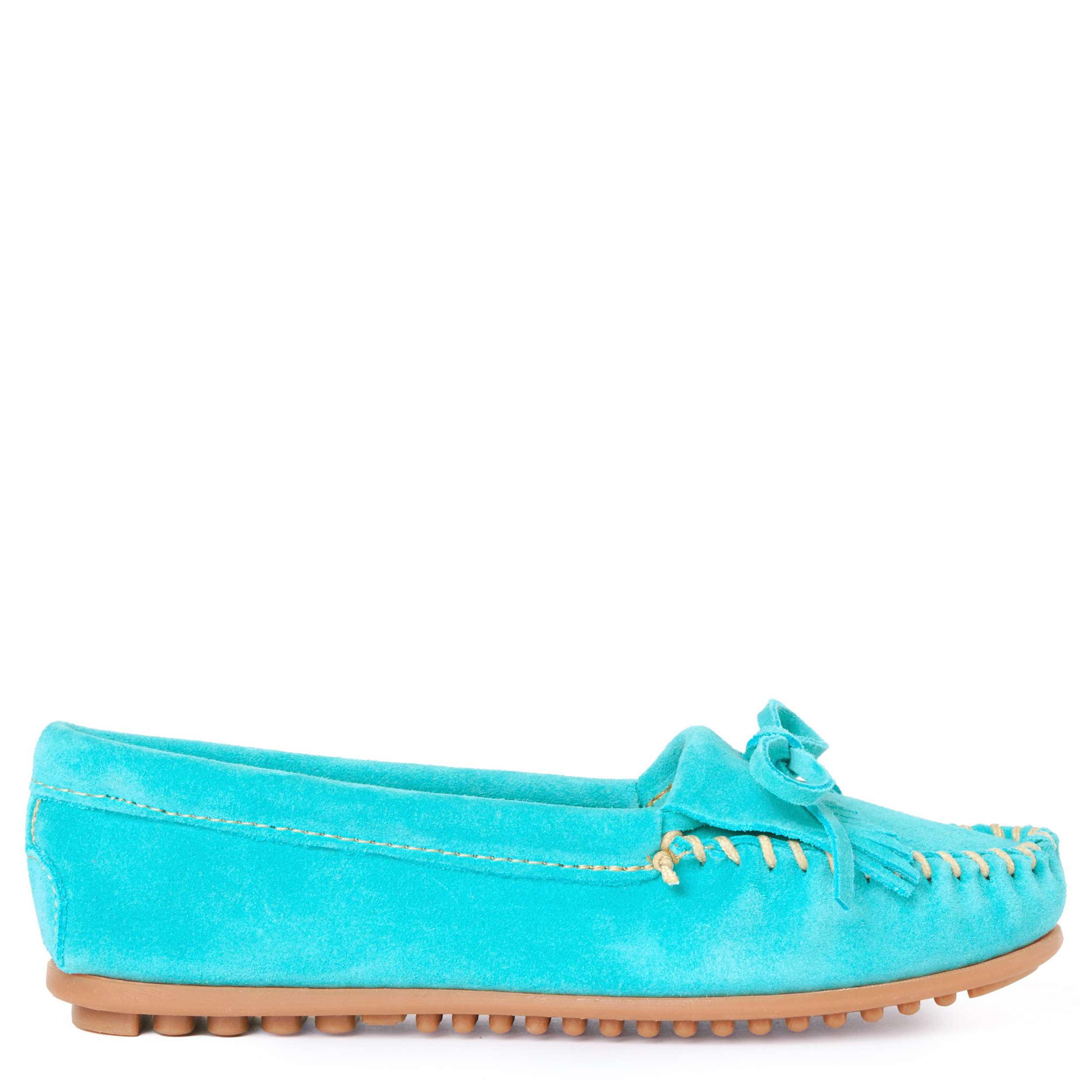 MINNETONKA-WOMENS KILTY LOAFER-TURQUOISE & 