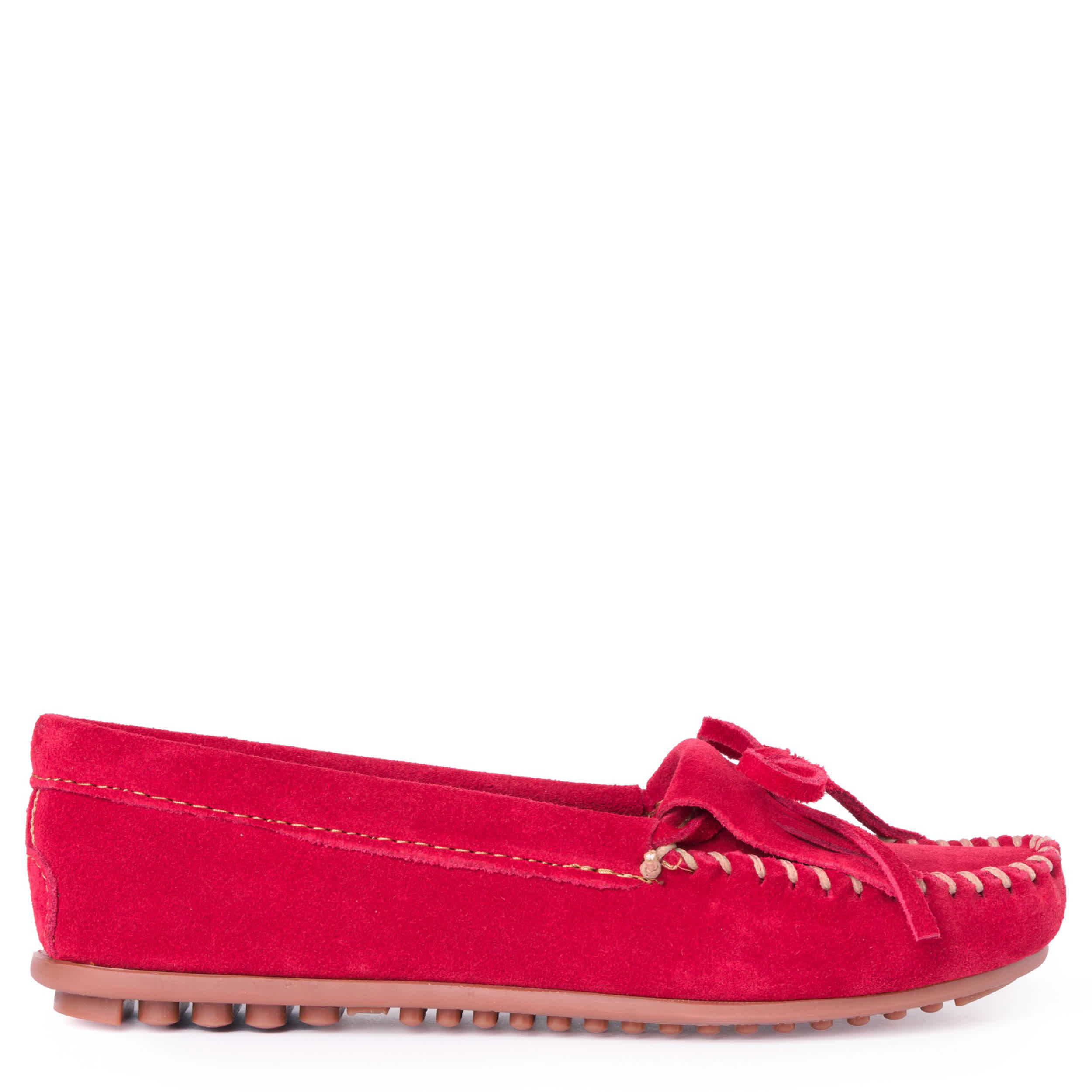 MINNETONKA-WOMENS KILTY LOAFER-RED & 