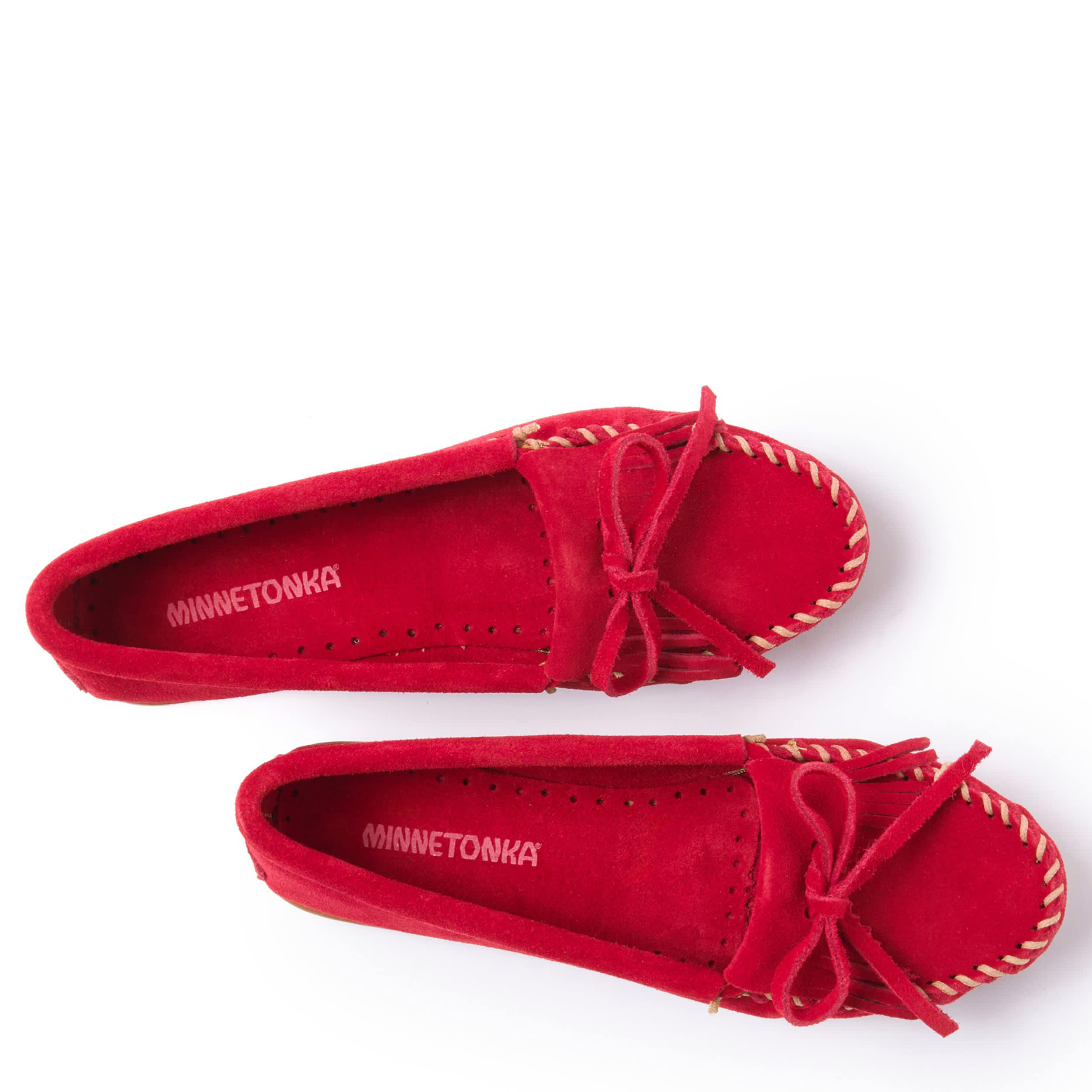 MINNETONKA-WOMENS KILTY LOAFER-RED & 
