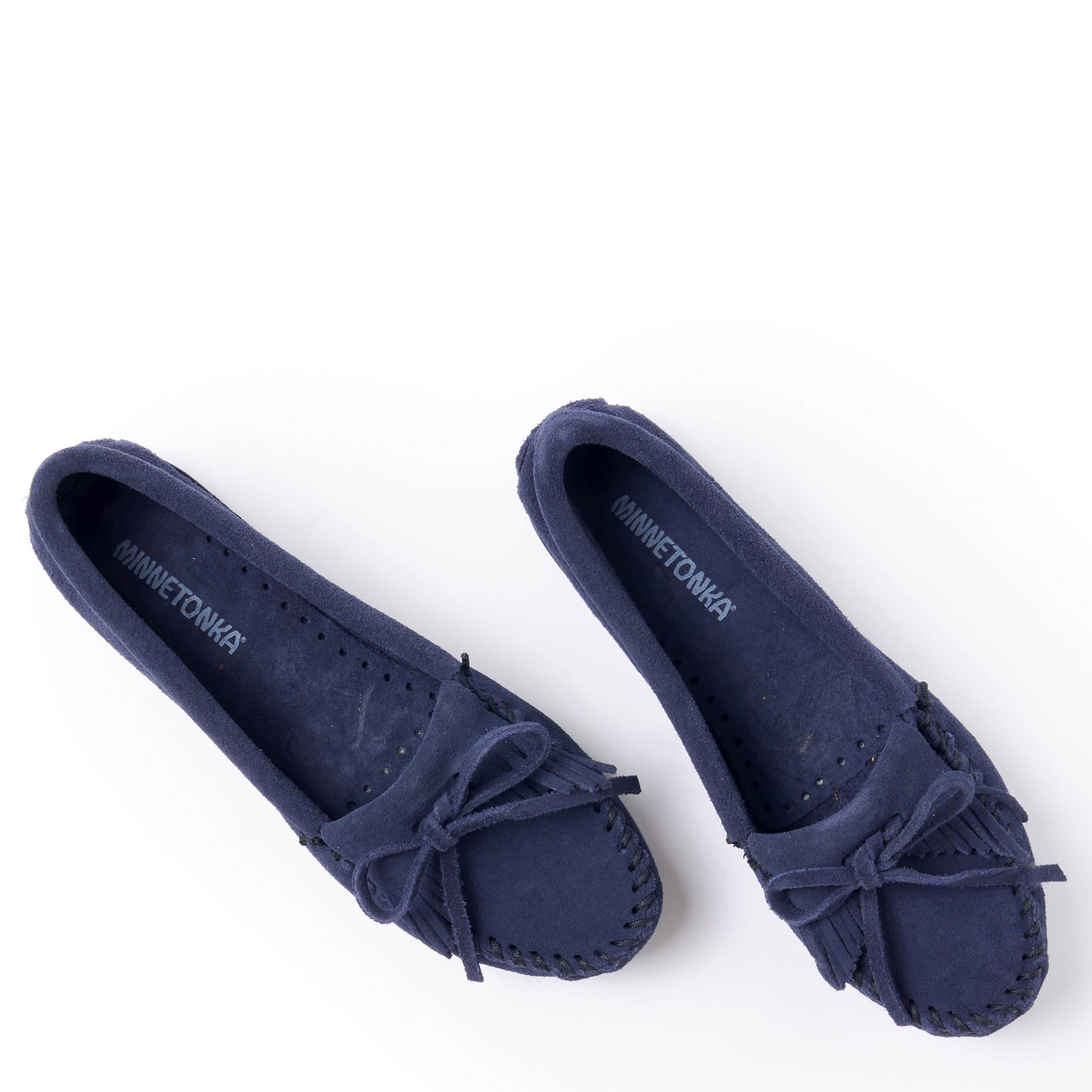 MINNETONKA-WOMENS KILTY LOAFER-NAVY & 