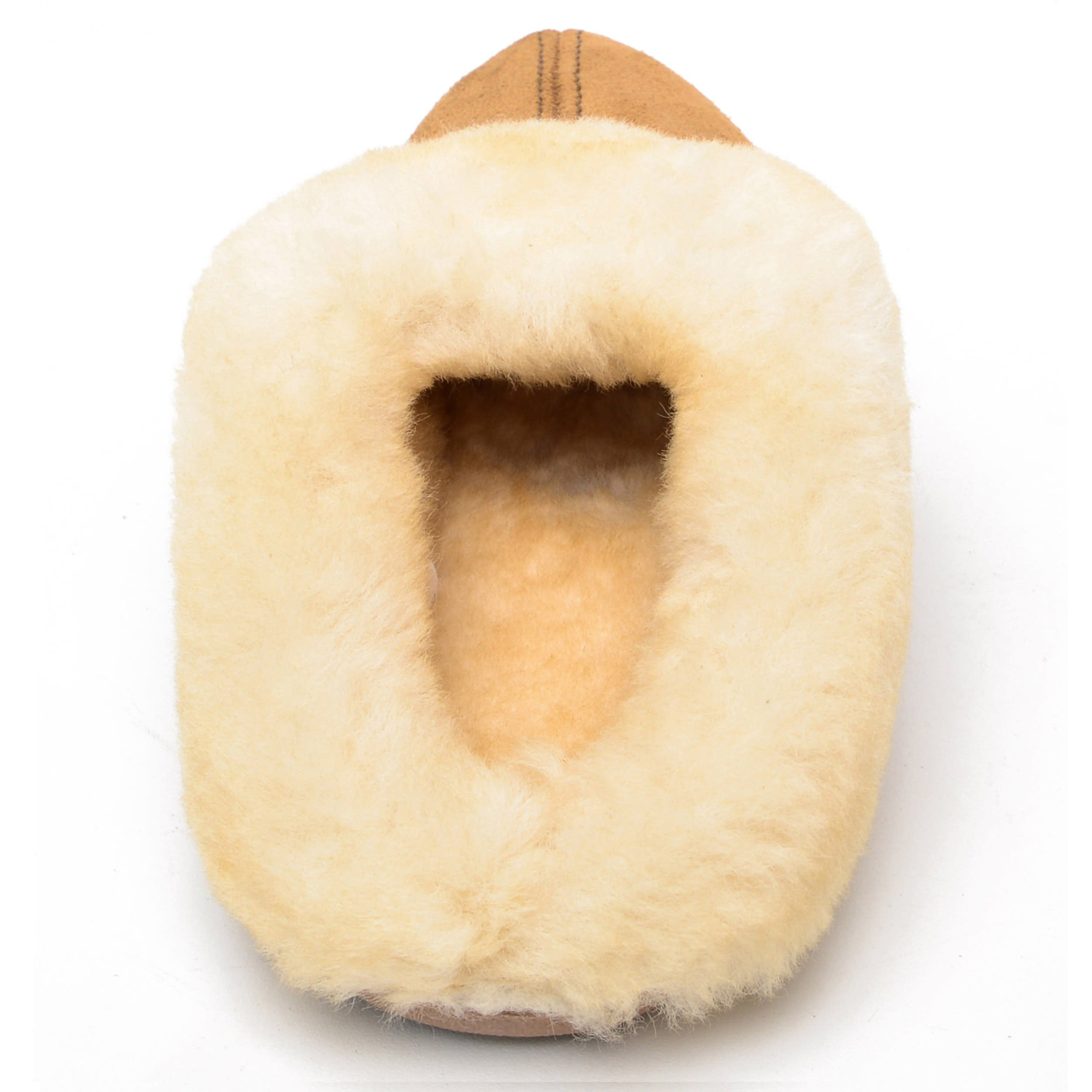 MINNETONKA-WOMENS SHEEPSKIN CLOG-TAN & 