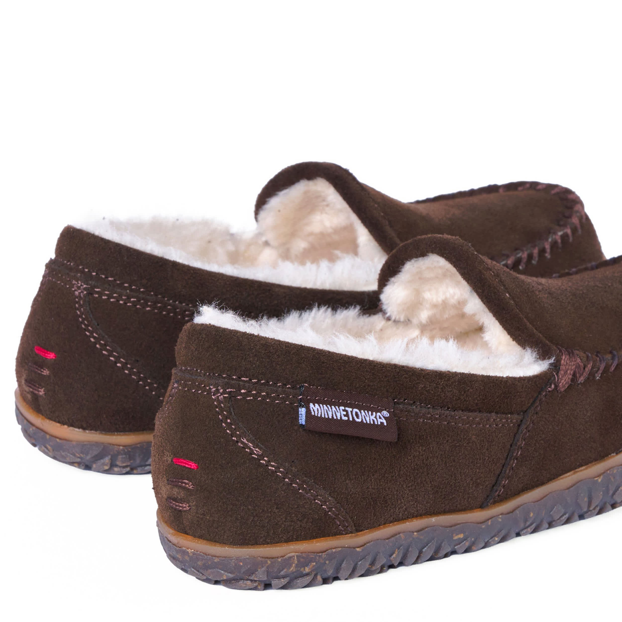 MINNETONKA-WOMENS TEMPE SLIPPER-CHOCOLATE & 