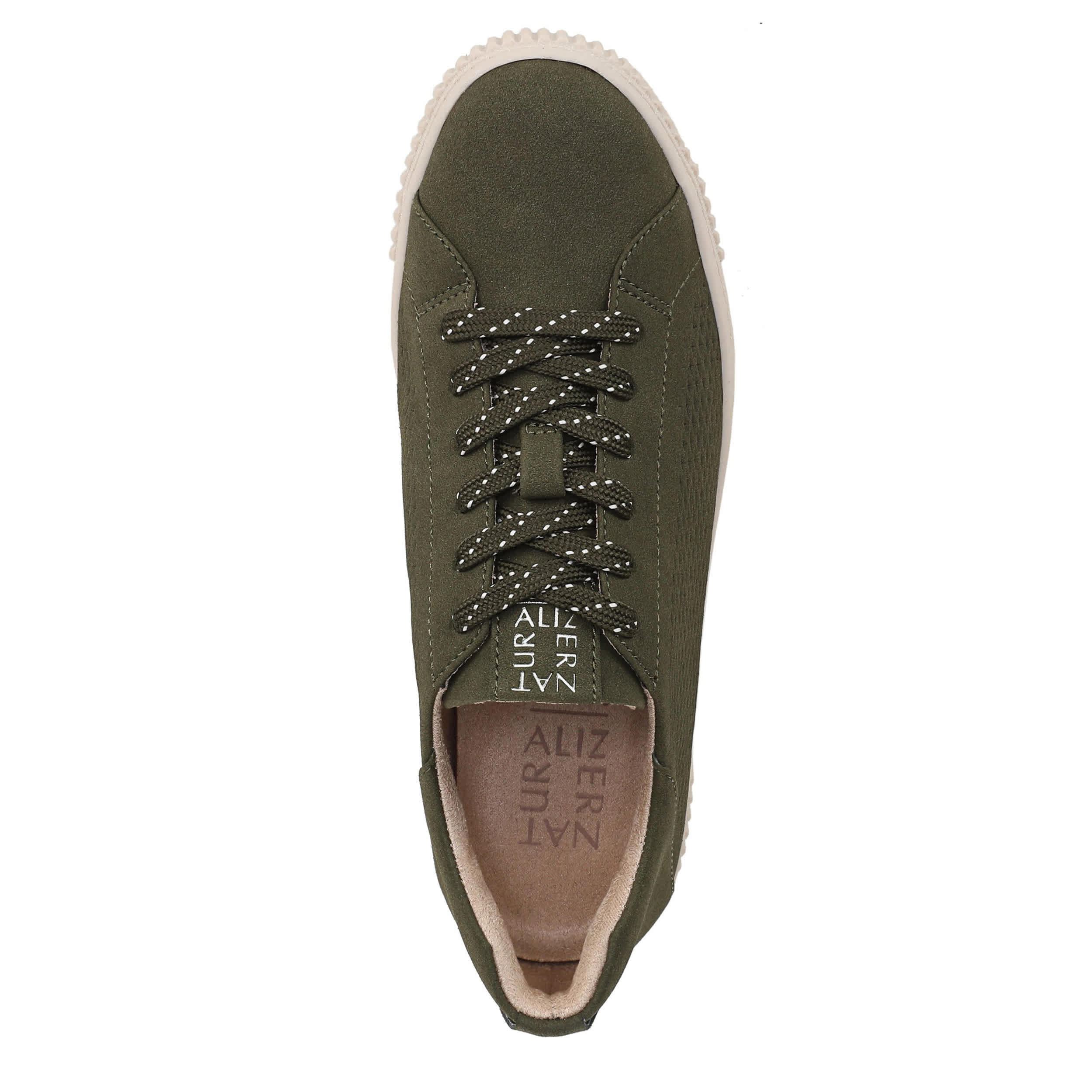 NATURALIZER-WOMENS TURNER LACE SNEAKER-DARK GREEN & 