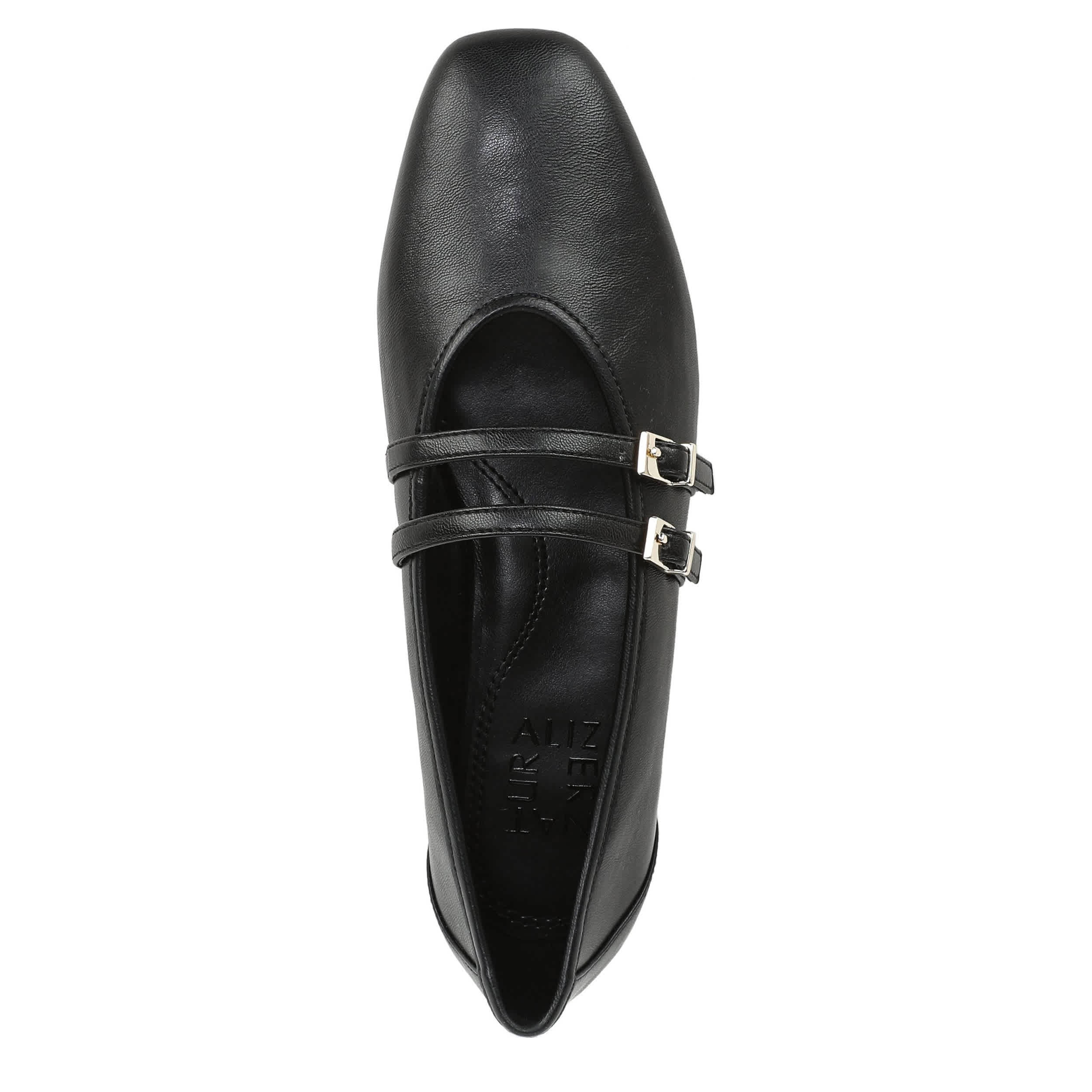 NATURALIZER-WOMENS CRISTA2 FLAT-BLACK & 