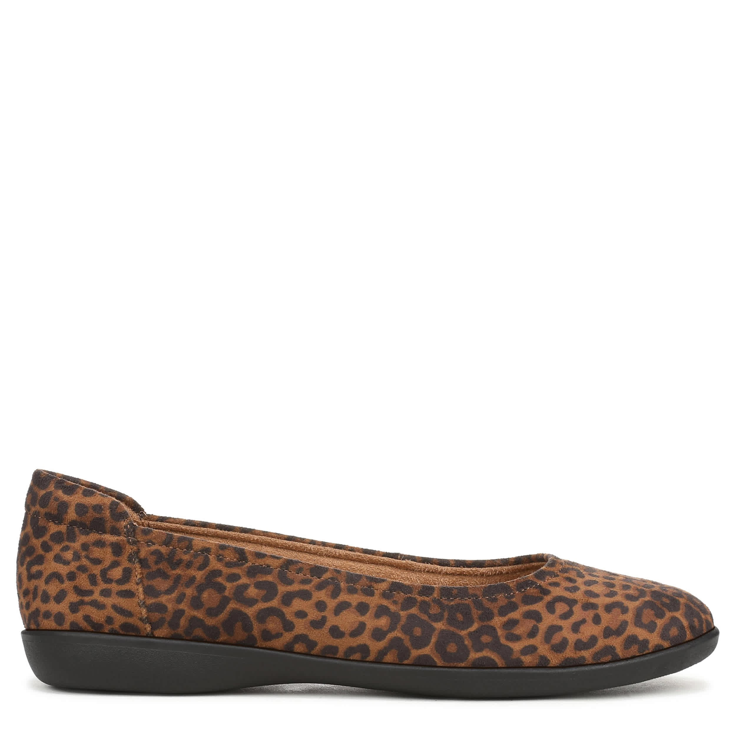 NATURALIZER-WOMENS FLEXY FLAT-BROWN & LEOPARD