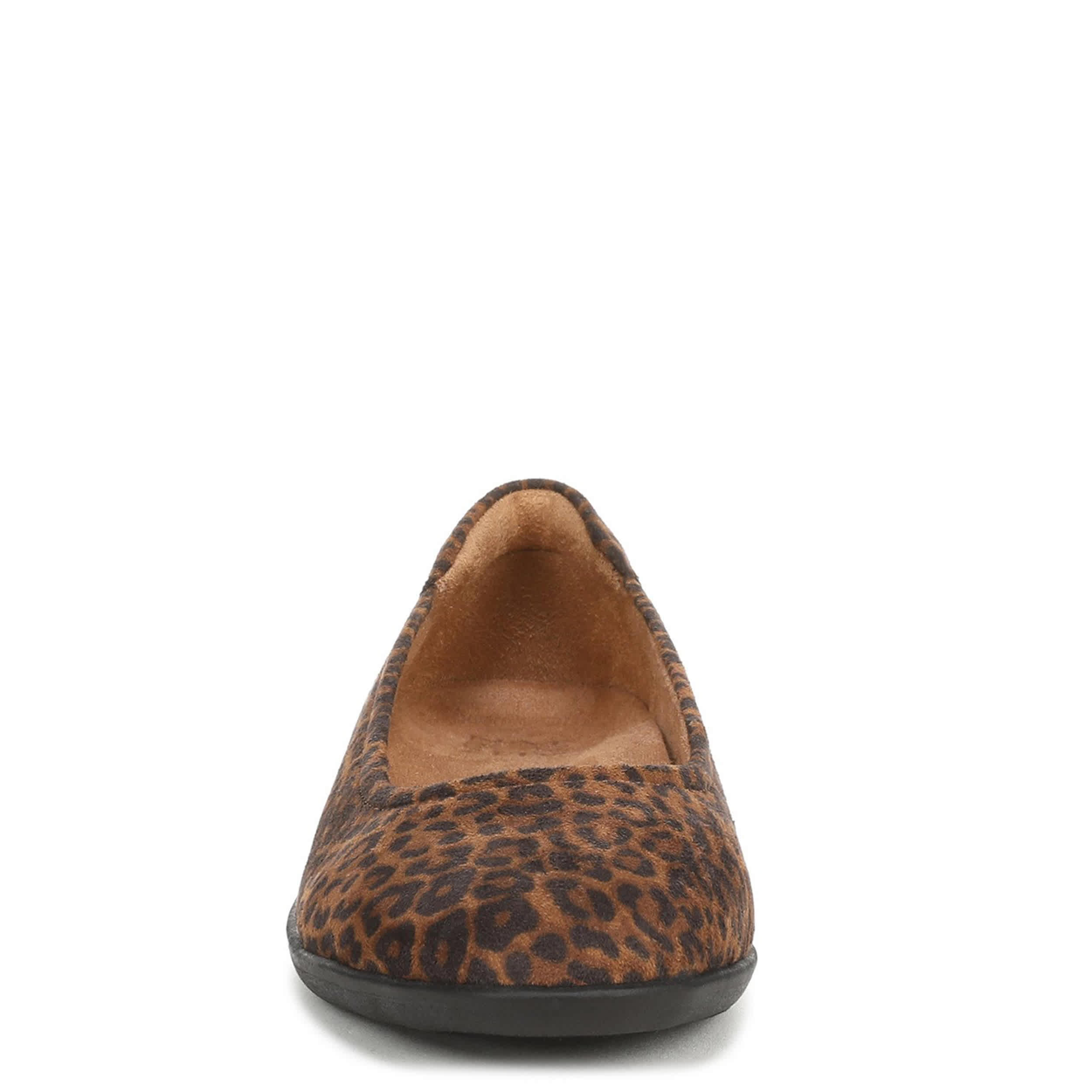 NATURALIZER-WOMENS FLEXY FLAT-BROWN & LEOPARD