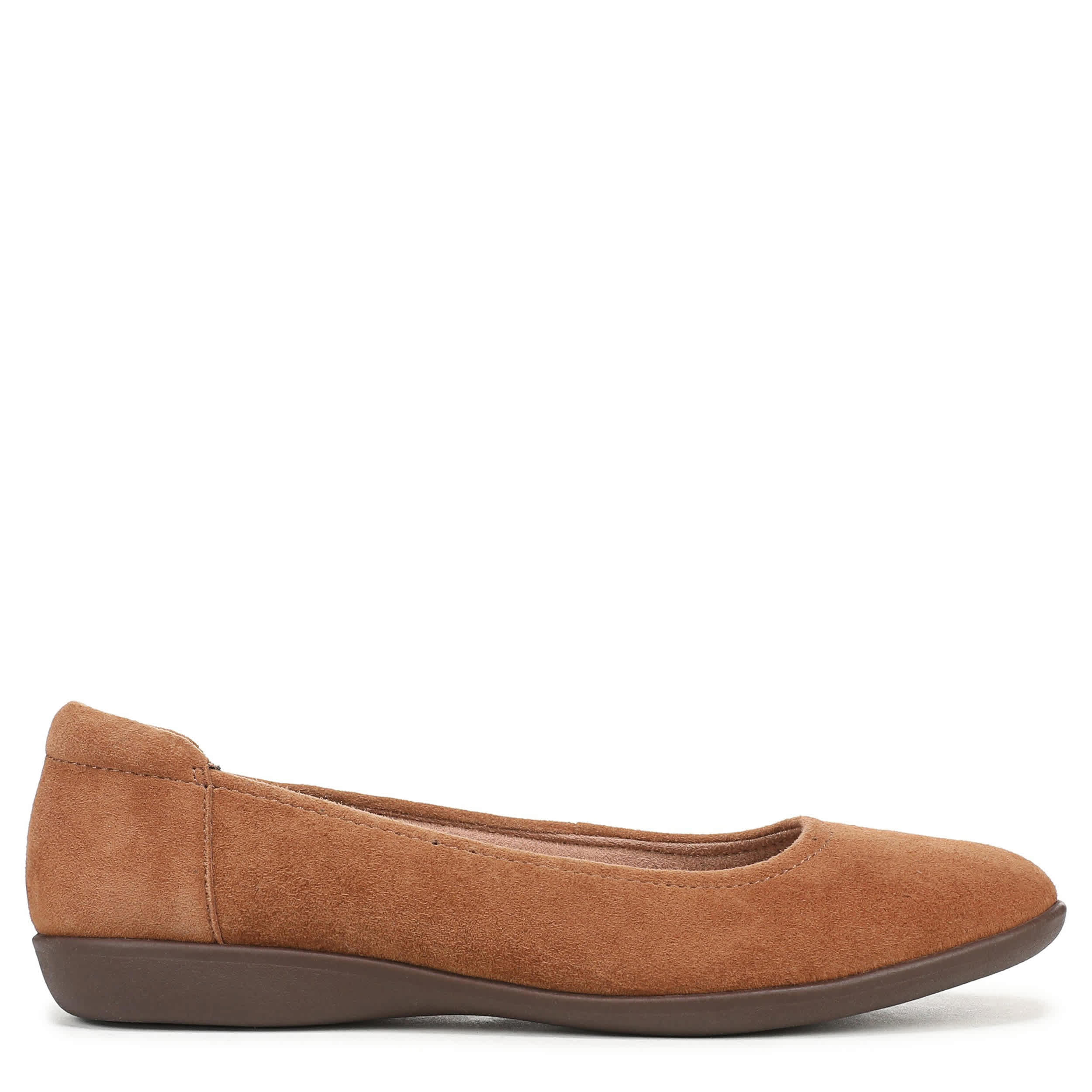 NATURALIZER-WOMENS FLEXY FLAT-CHESTNUT & 