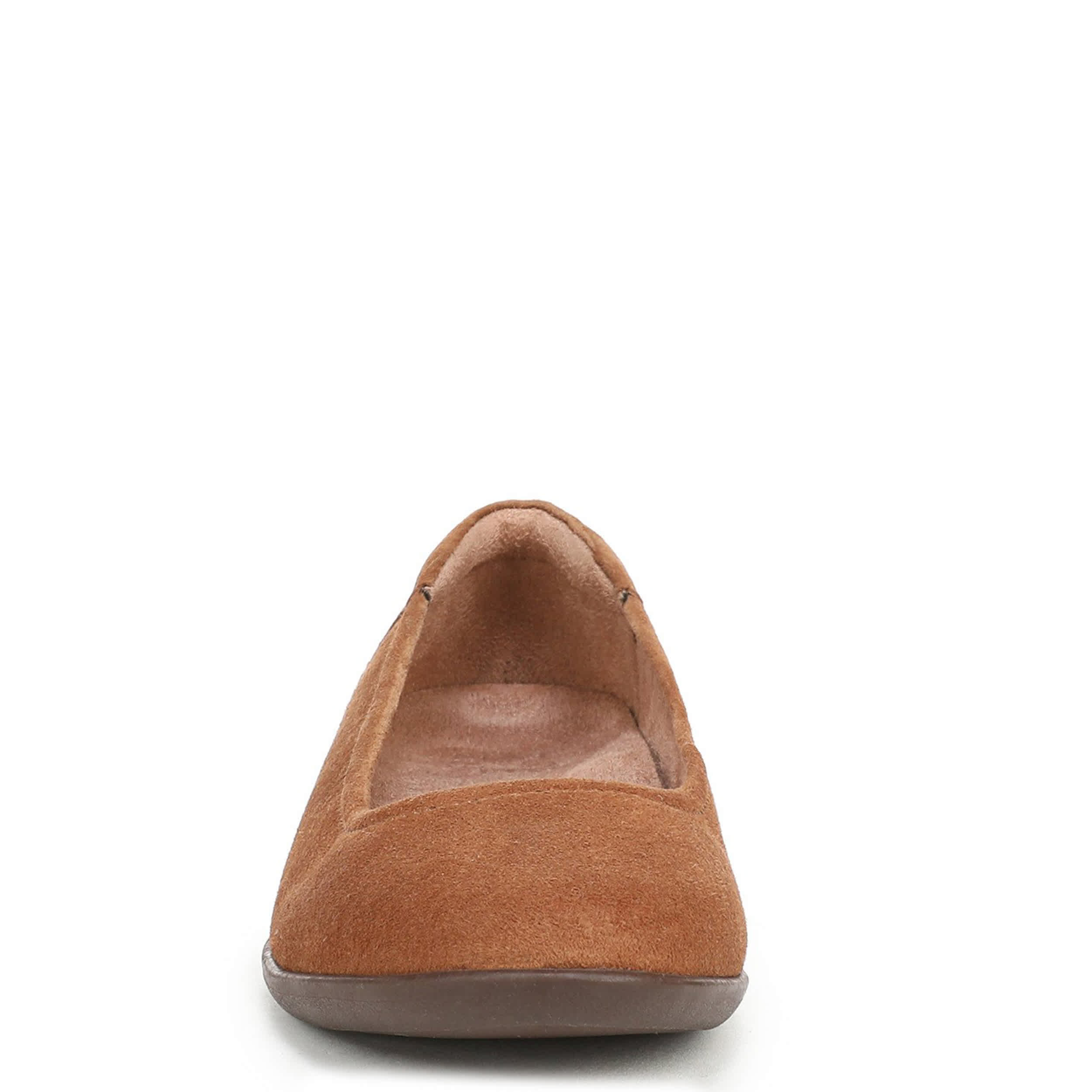 NATURALIZER-WOMENS FLEXY FLAT-CHESTNUT & 