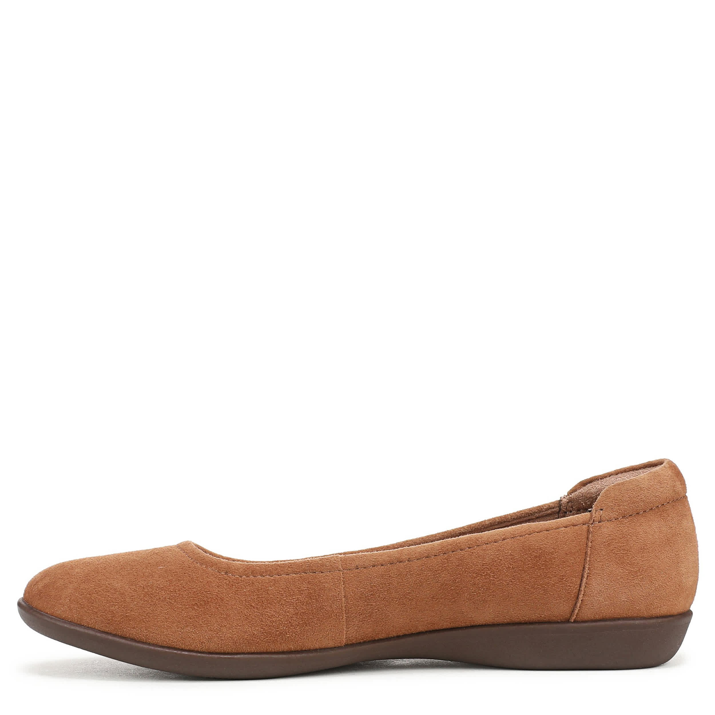 NATURALIZER-WOMENS FLEXY FLAT-CHESTNUT & 