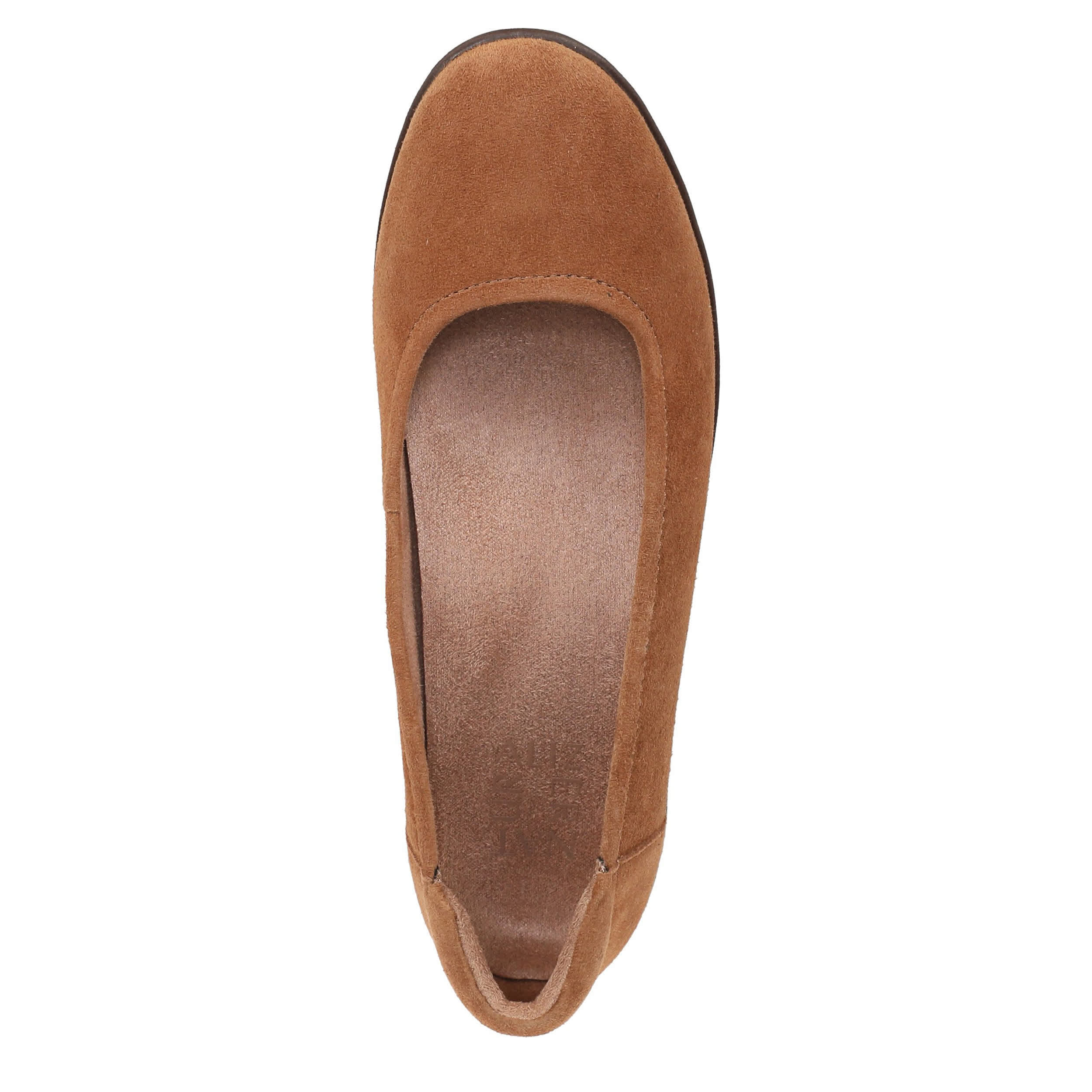 NATURALIZER-WOMENS FLEXY FLAT-CHESTNUT & 