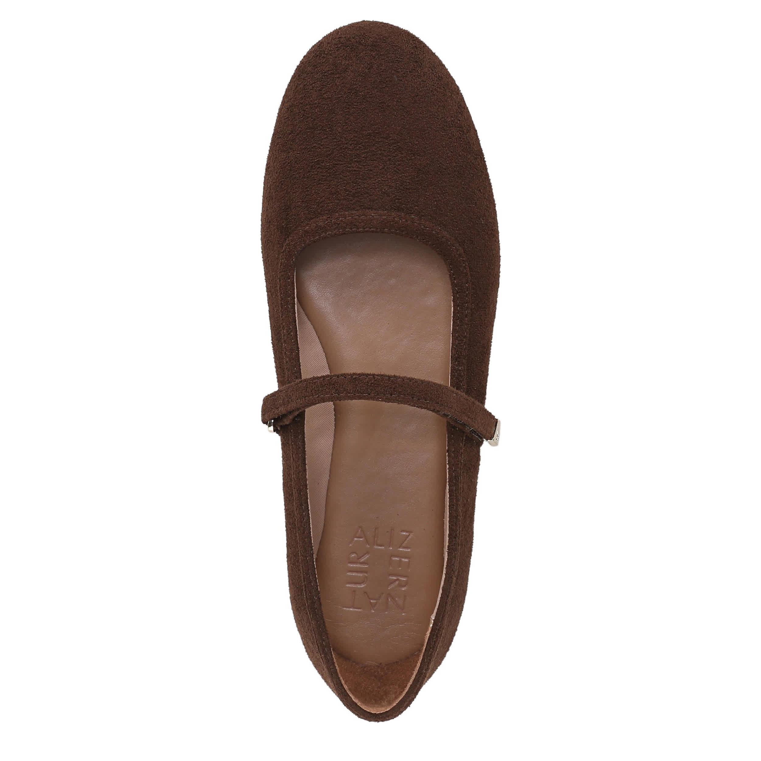 NATURALIZER-WOMENS ASHANTI FLAT-DARK BROWN & 