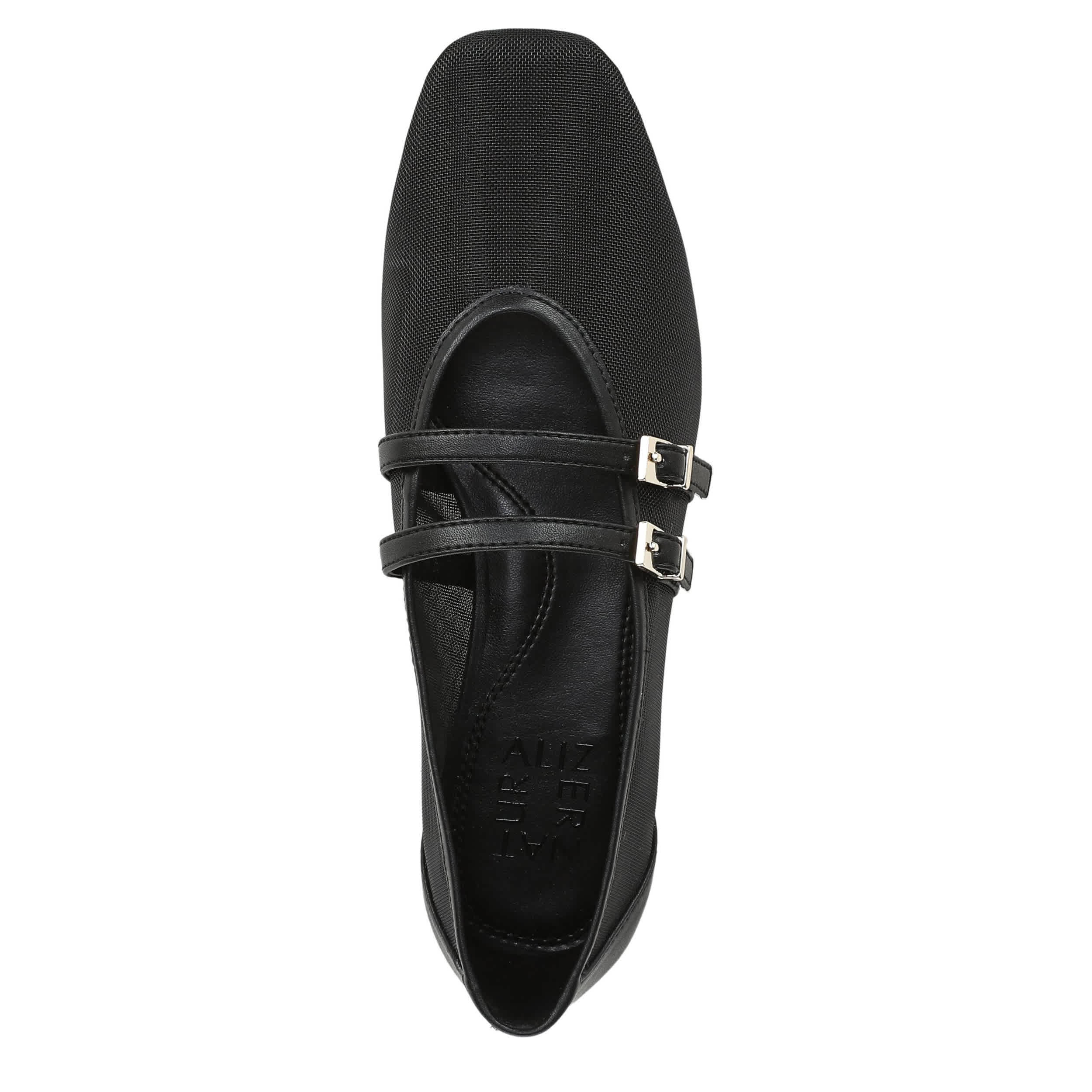 NATURALIZER-WOMENS CRISTA FLAT-BLACK & 
