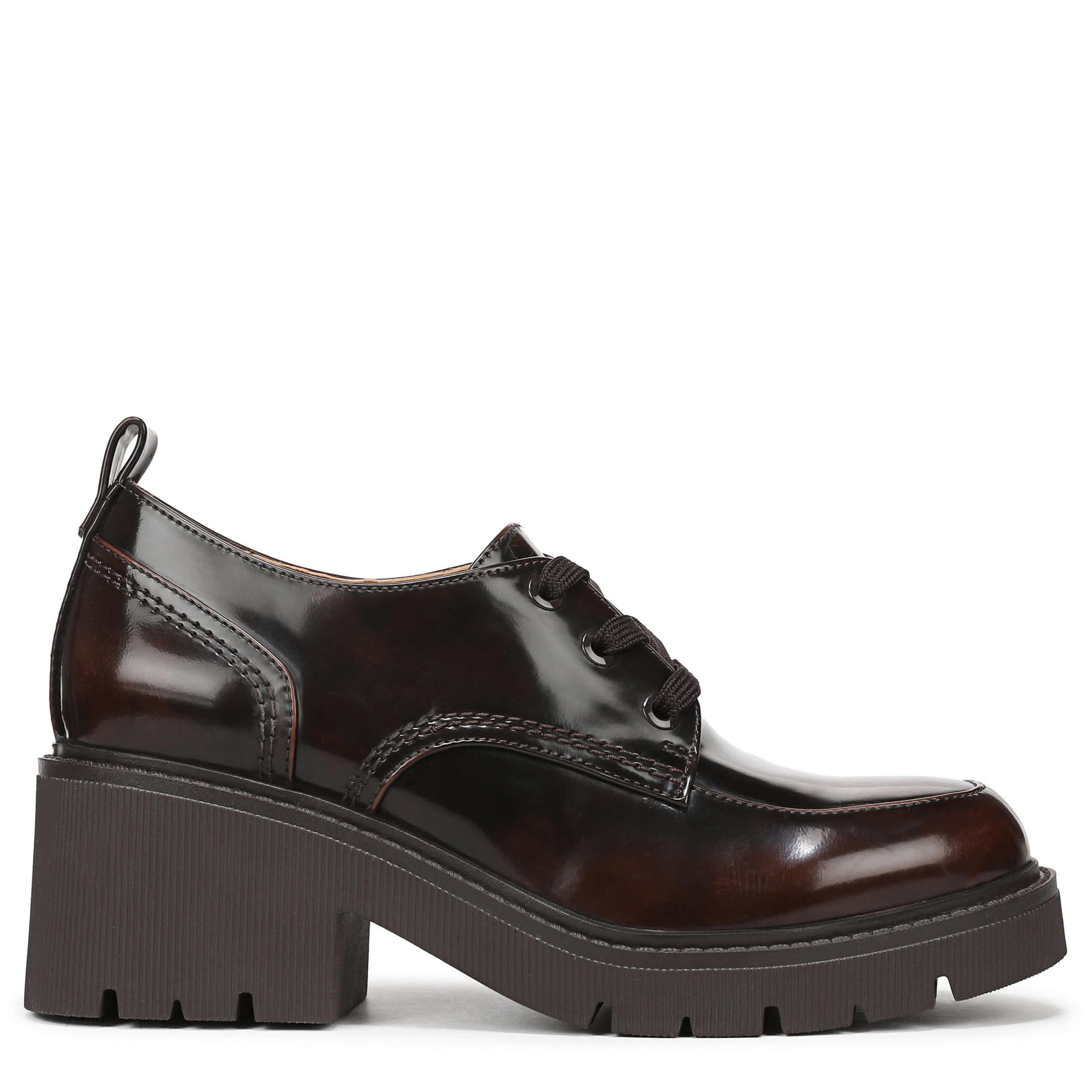NATURALIZER-WOMENS JACIE PLATFORM OXFORD-DARK BROWN & 