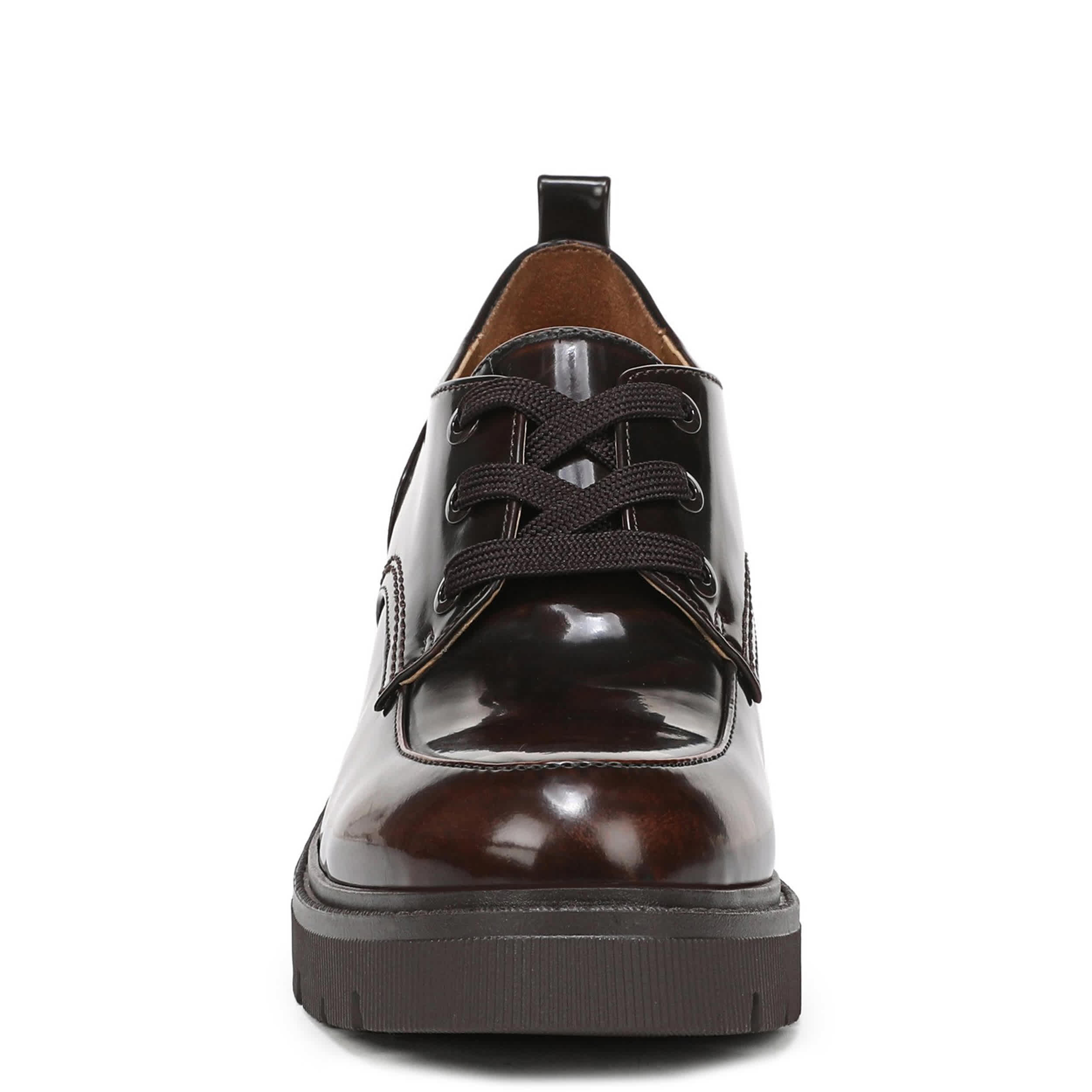 NATURALIZER-WOMENS JACIE PLATFORM OXFORD-DARK BROWN & 