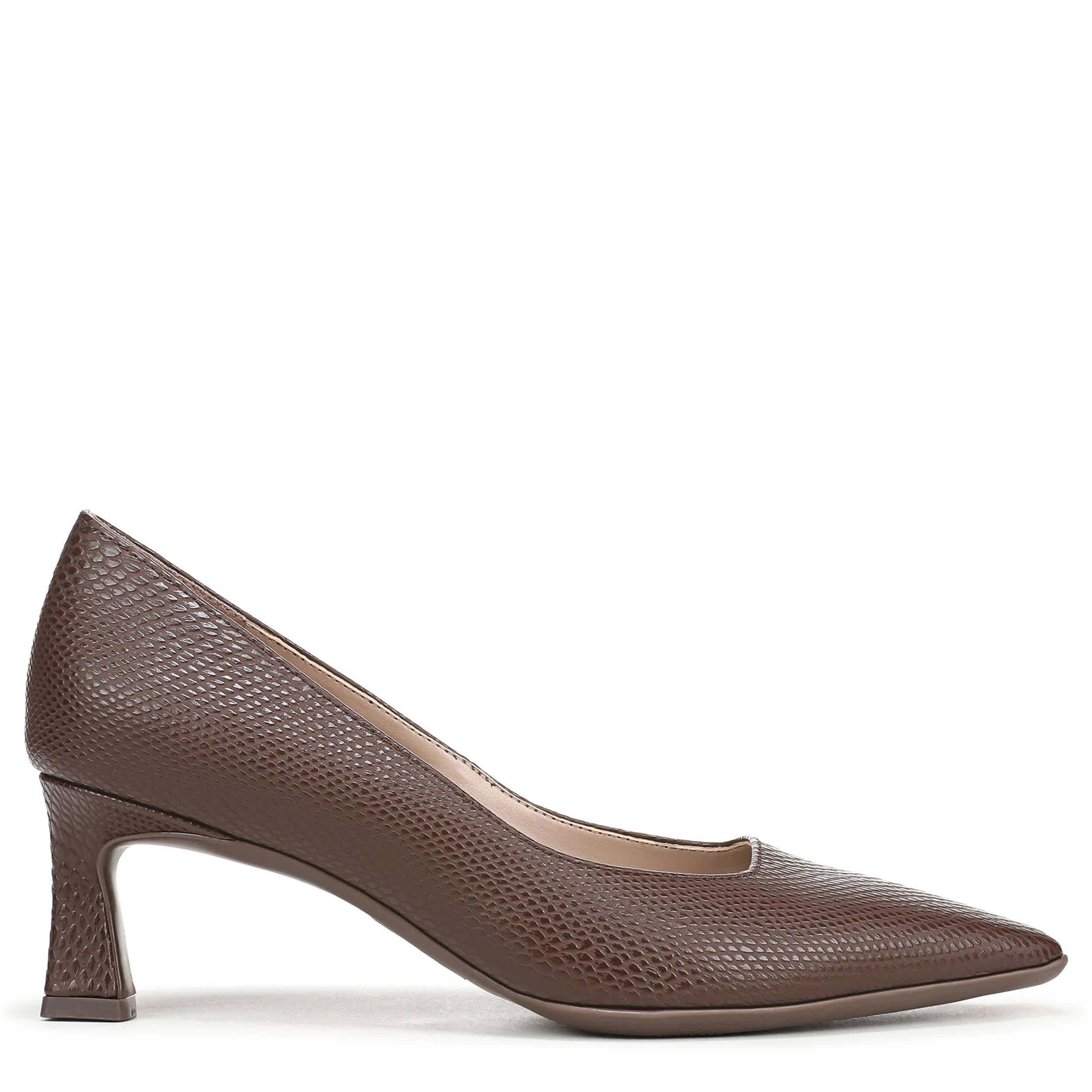 NATURALIZER-WOMENS TYLAN PUMP-CHOCOLATE & SNAKE