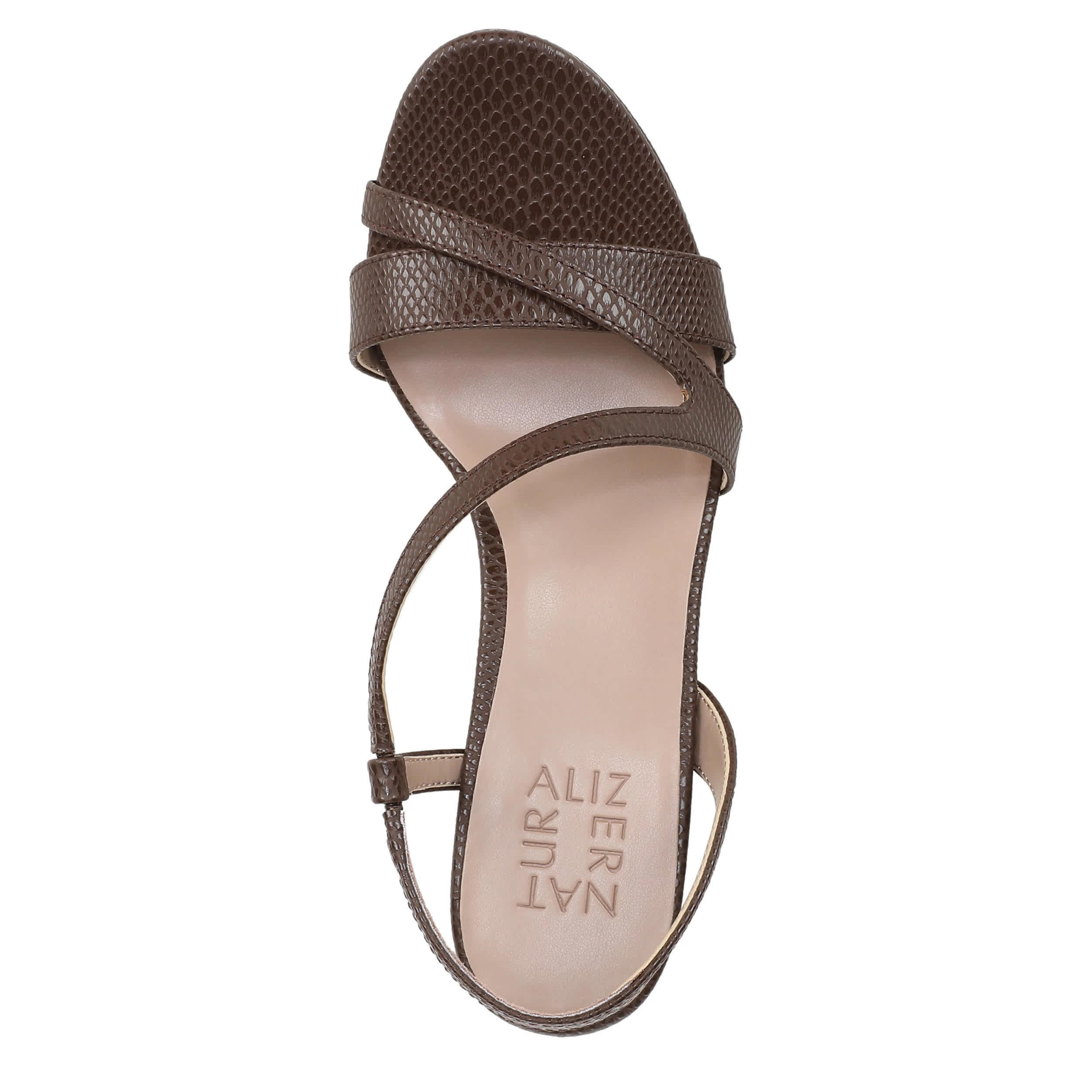 NATURALIZER-WOMENS ABBY PUMP-BROWN & SNAKE
