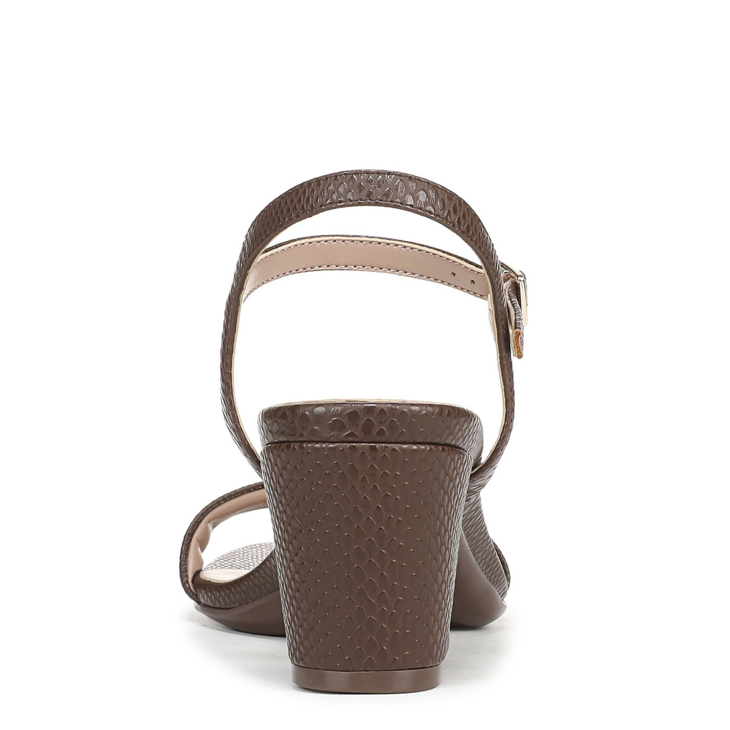 NATURALIZER-WOMENS BRISTOL SANDAL-CHOCOLATE & SNAKE