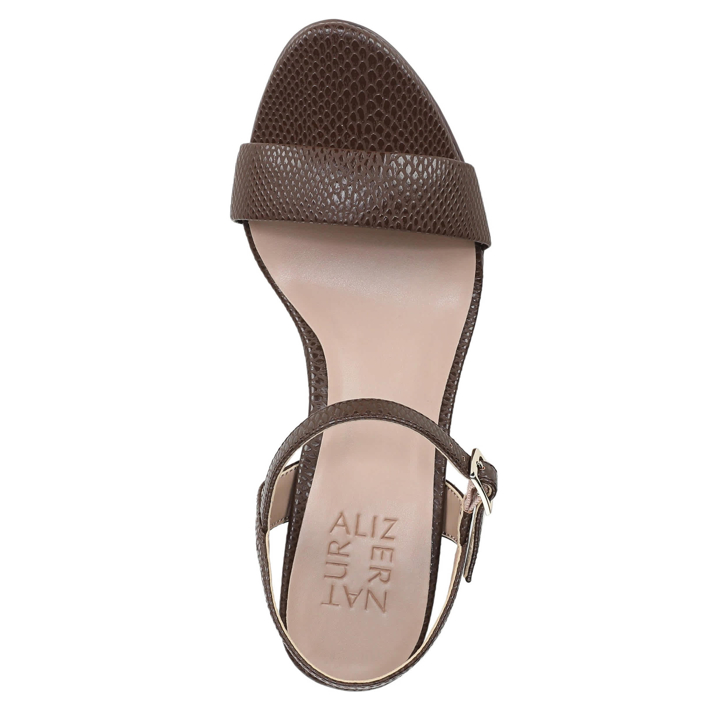 NATURALIZER-WOMENS BRISTOL SANDAL-CHOCOLATE & SNAKE