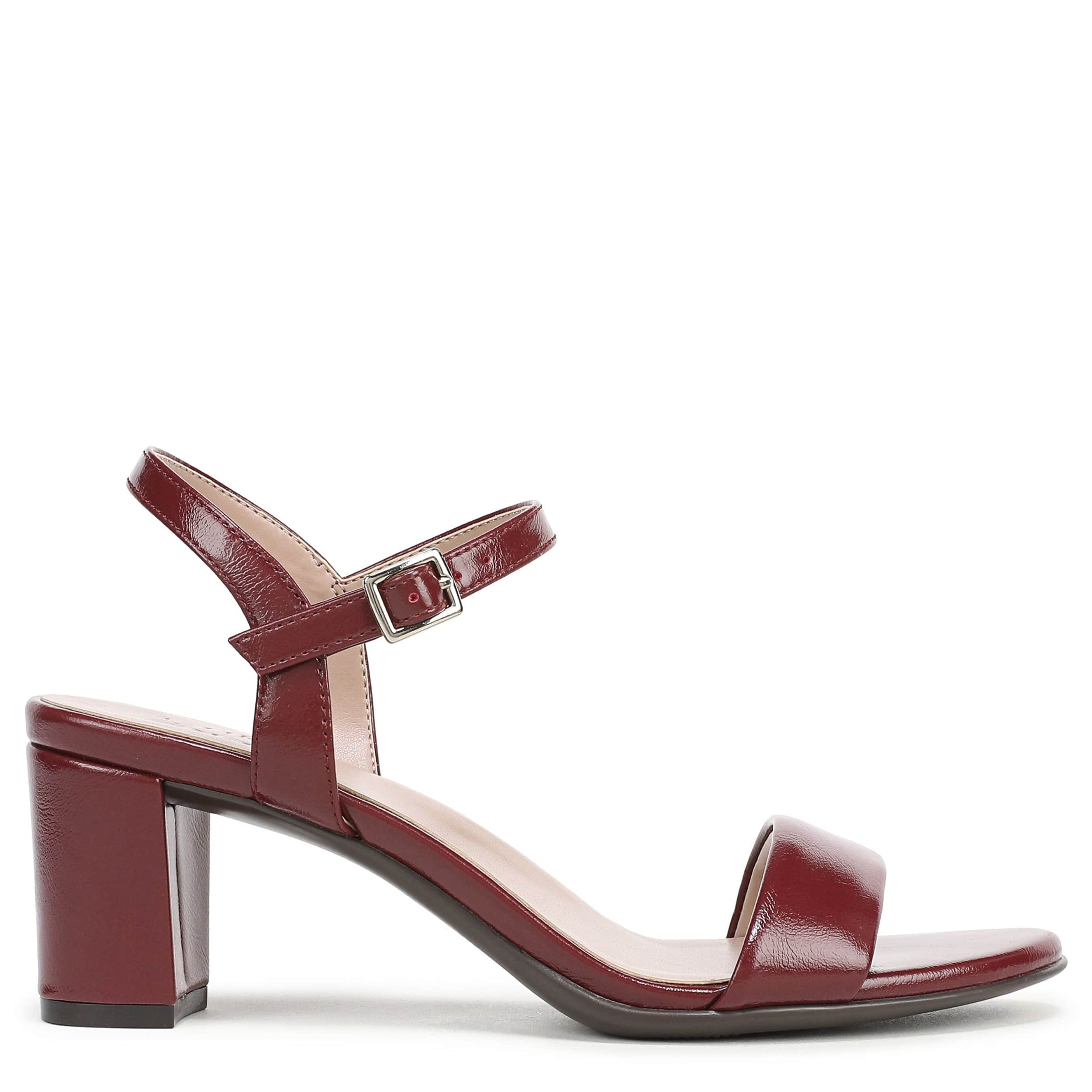 NATURALIZER-WOMENS BRISTOL SANDAL-DARK RED & 