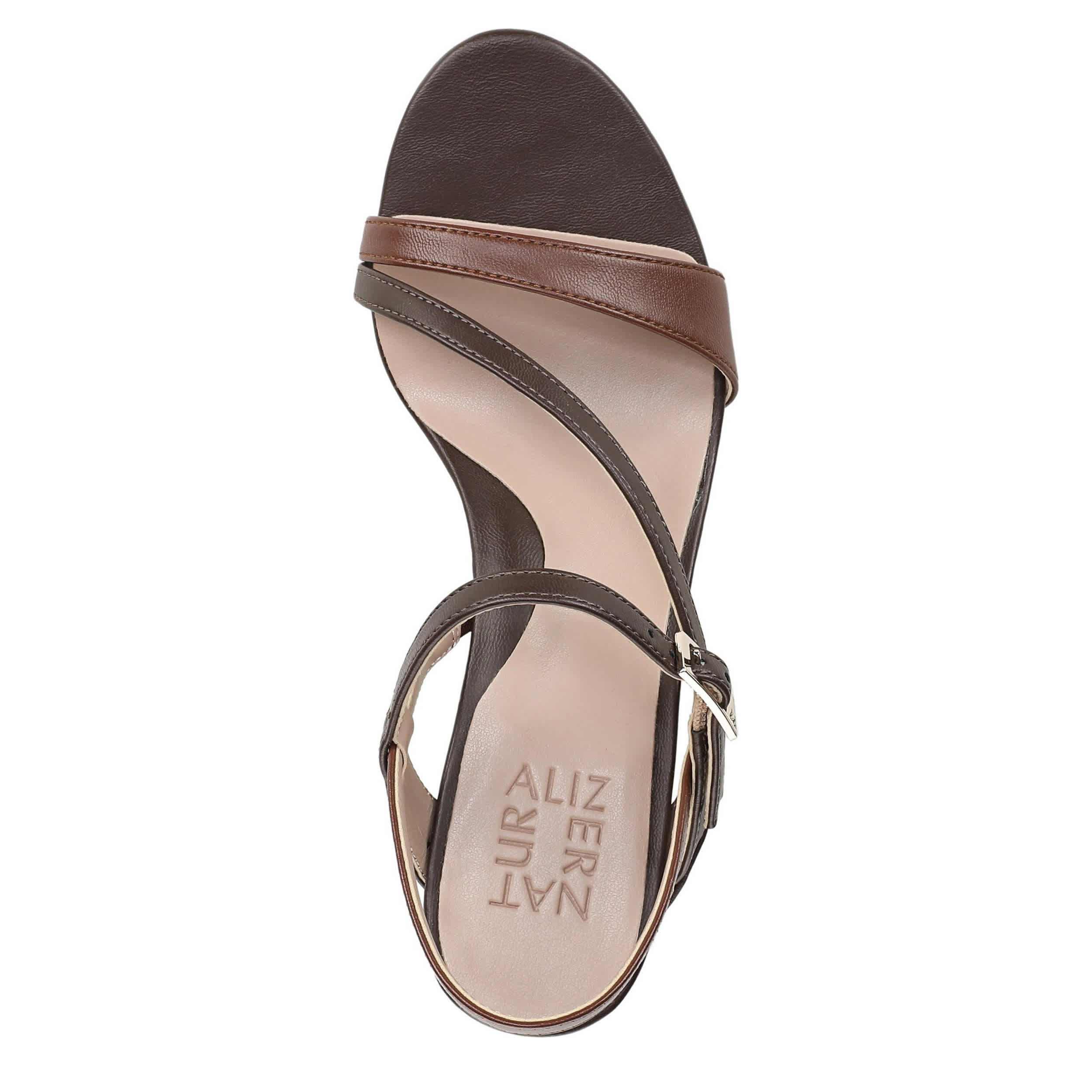 NATURALIZER-WOMENS HARA SANDAL-DARK BROWN & 