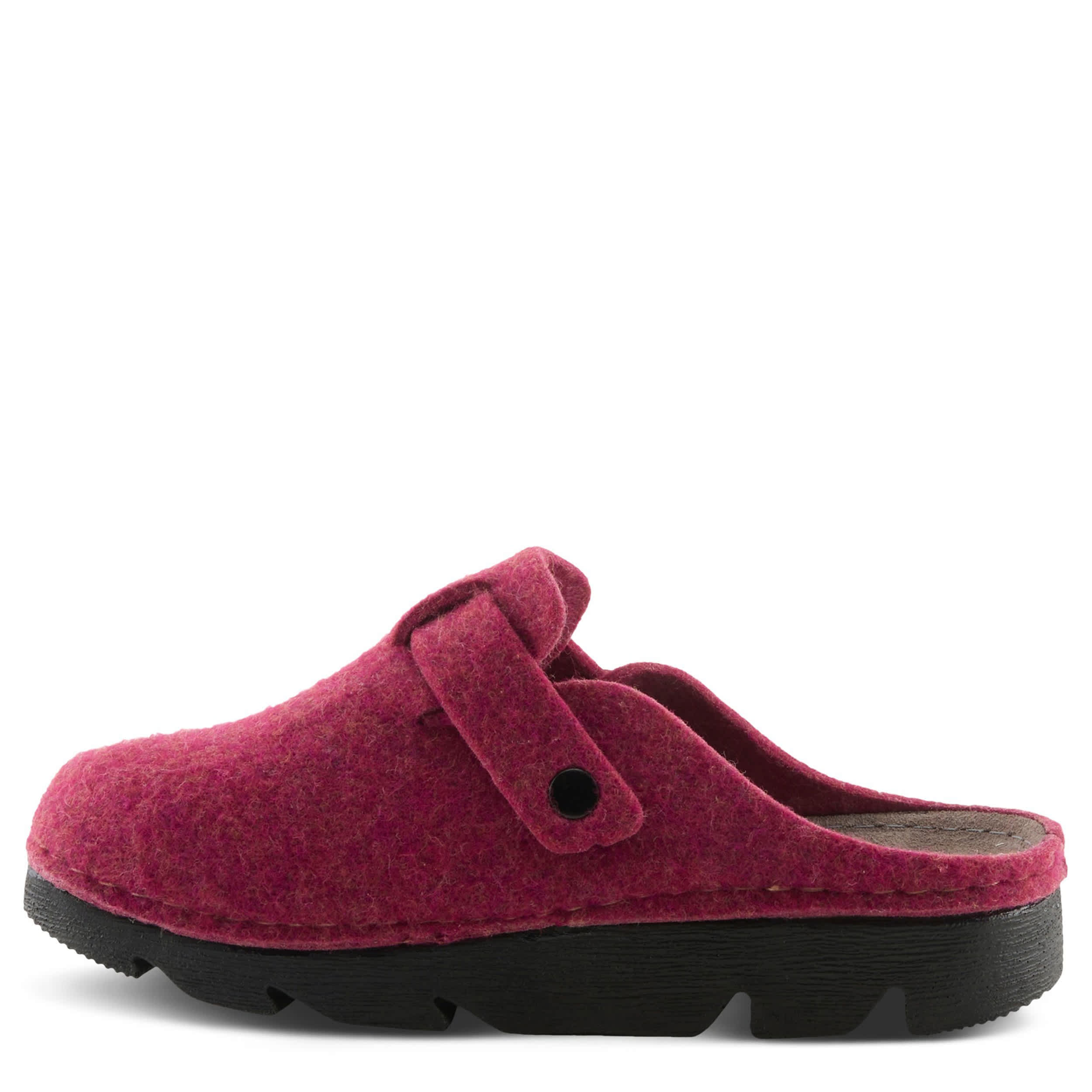 Flexus-WOMENS CLOGGER CLOG-BURGUNDY & 