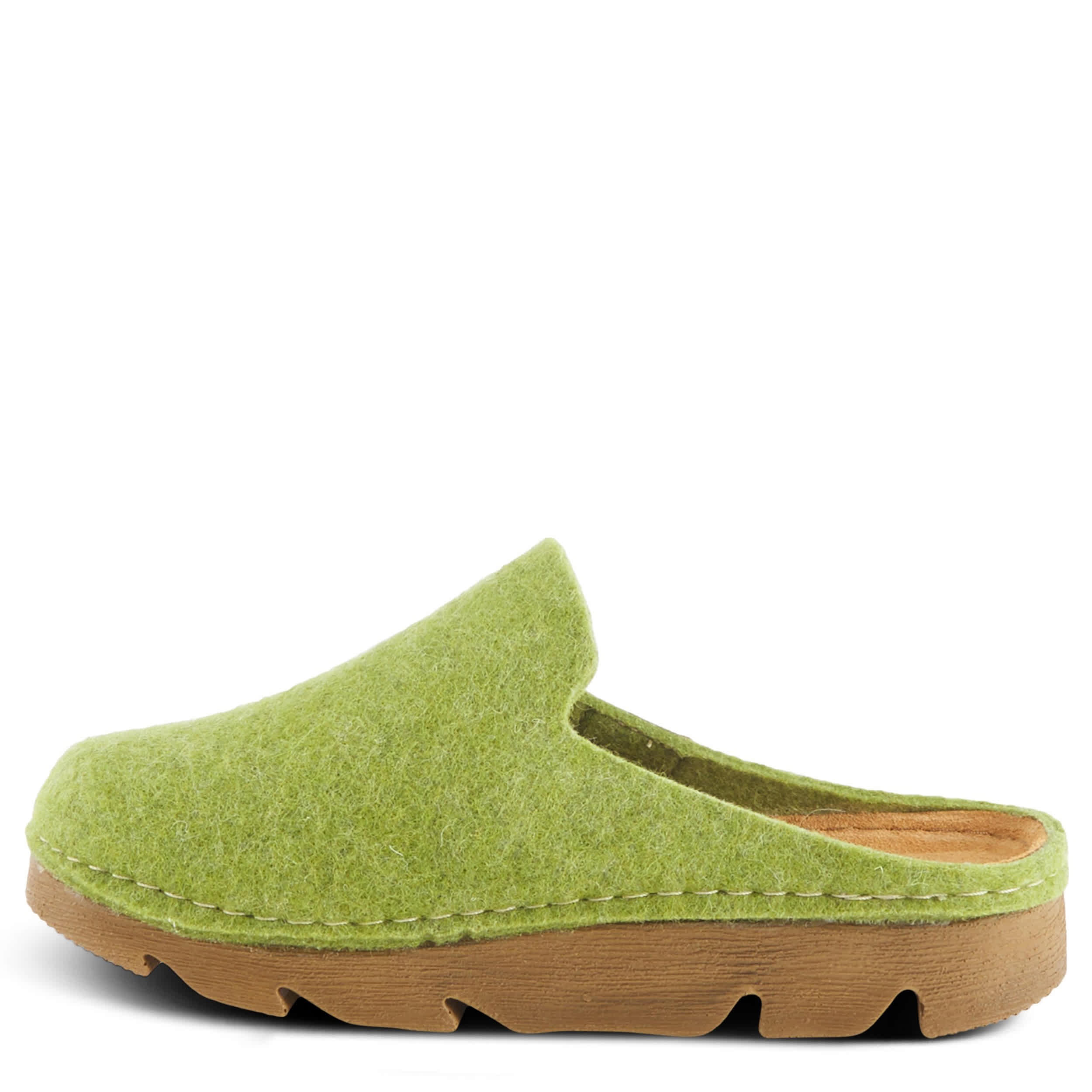 Flexus-WOMENS CLOGGISH CLOG-GREEN & 