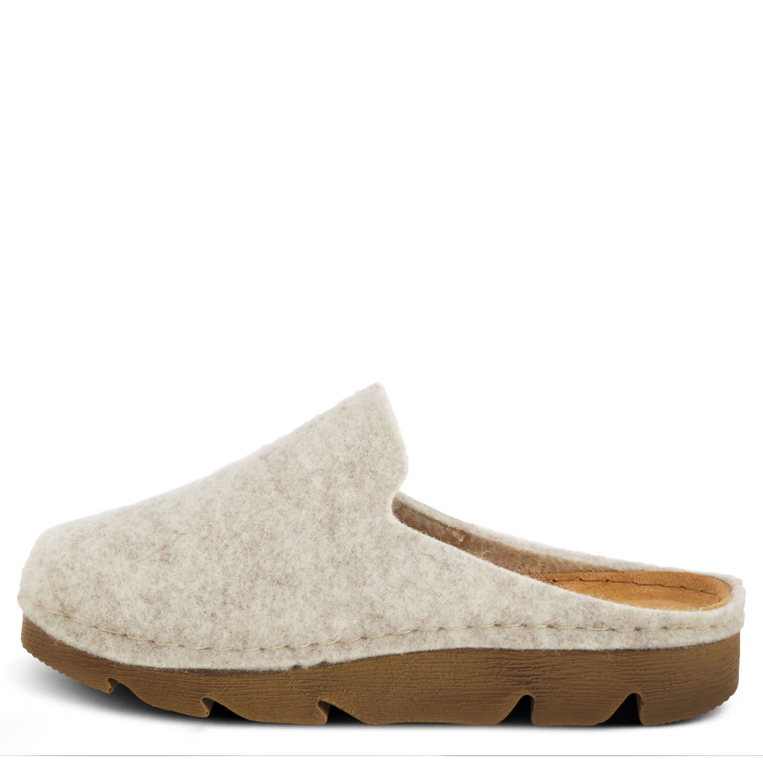 Flexus-WOMENS CLOGGISH CLOG-BEIGE & 