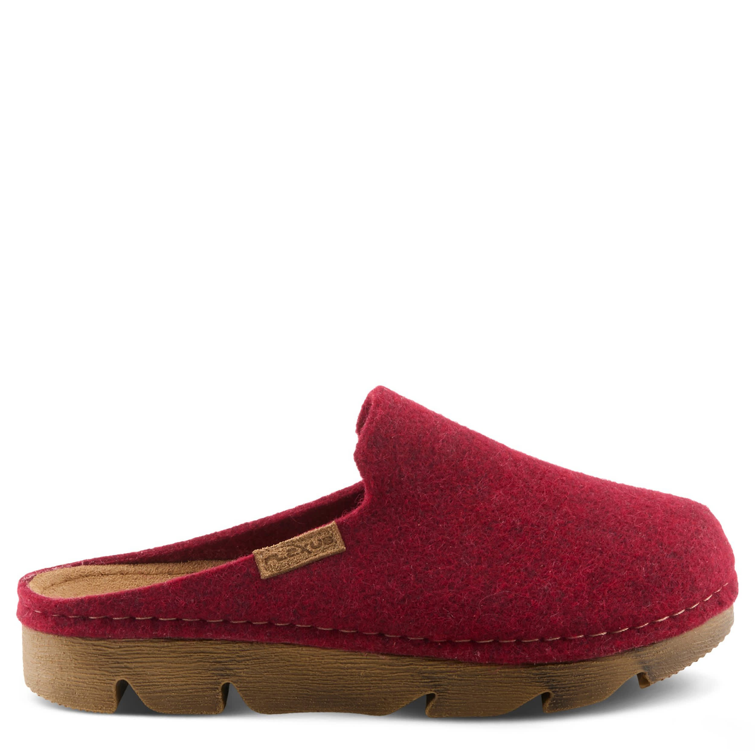 Flexus-WOMENS CLOGGISH CLOG-RED & 