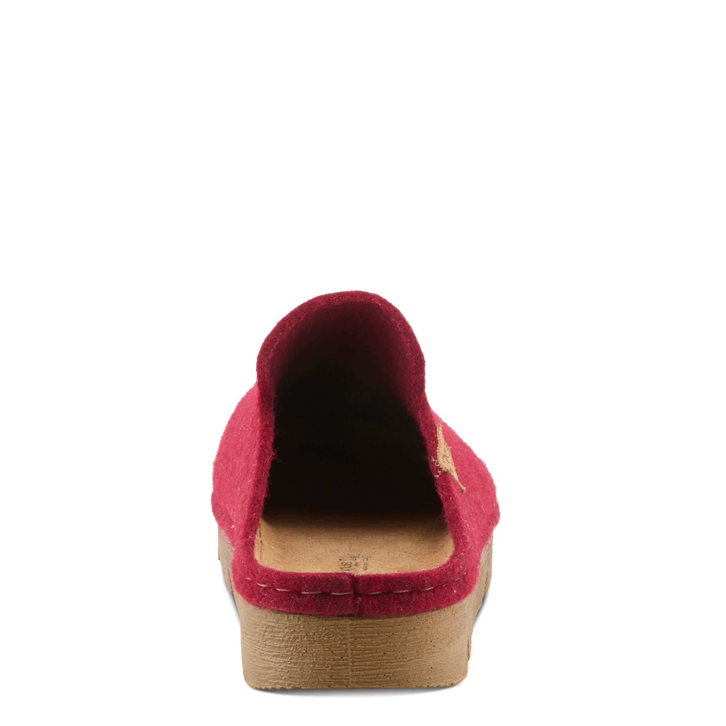 Flexus-WOMENS CLOGGISH CLOG-RED & 