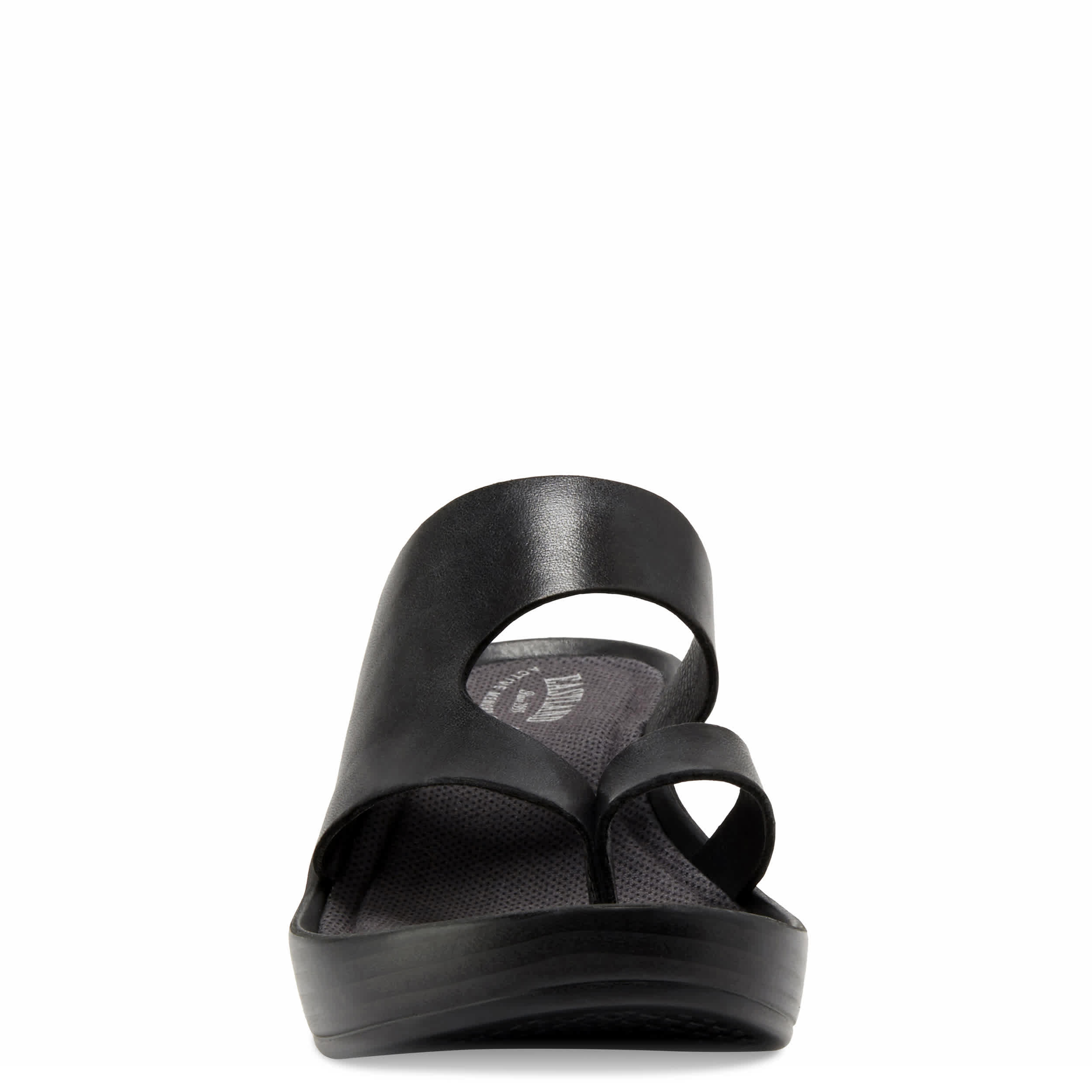 EASTLAND-WOMENS LAUREL WEDGE SANDAL-BLACK & 