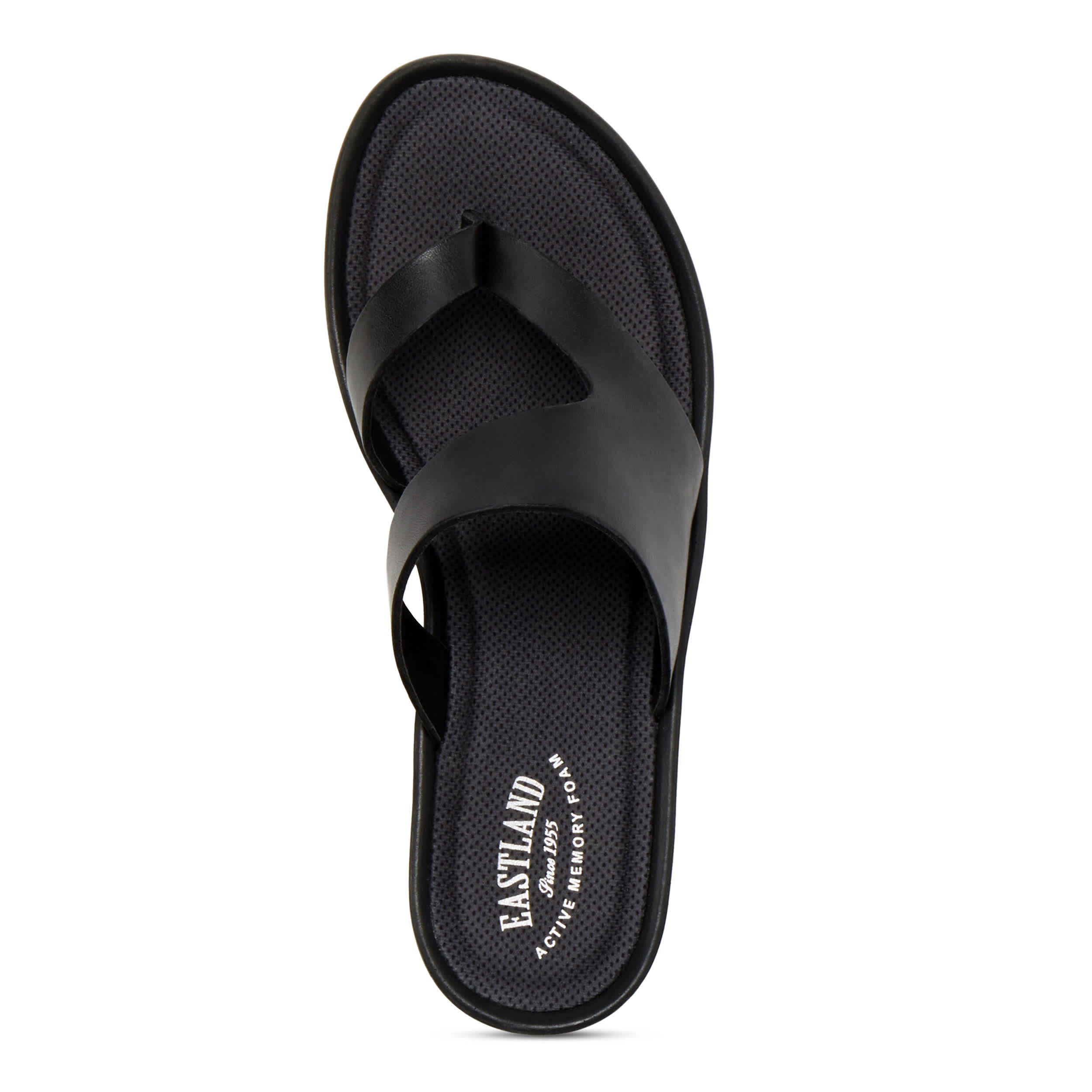 EASTLAND-WOMENS LAUREL WEDGE SANDAL-BLACK & 