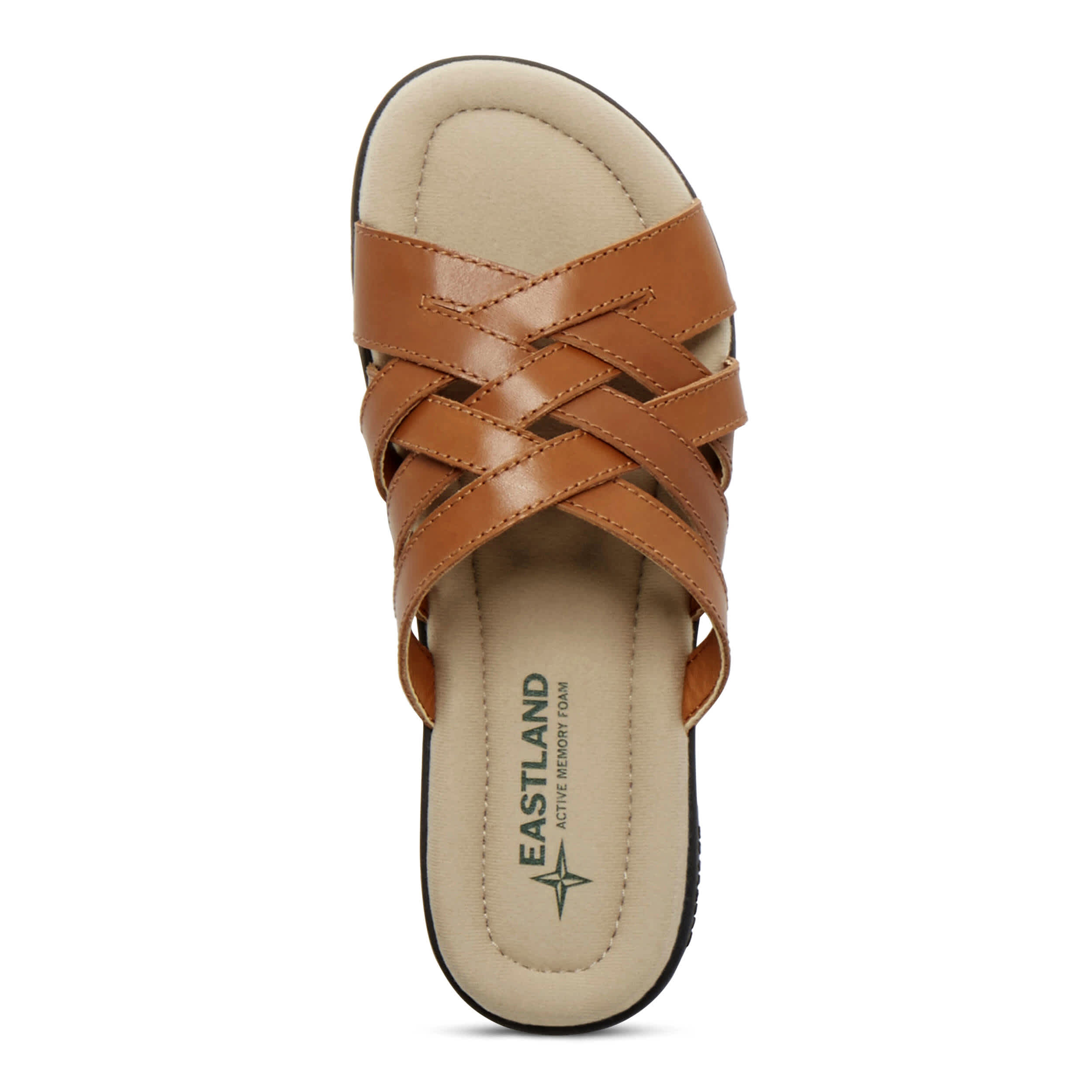 EASTLAND-WOMENS HAZEL SLIDE SANDAL-TAN & 
