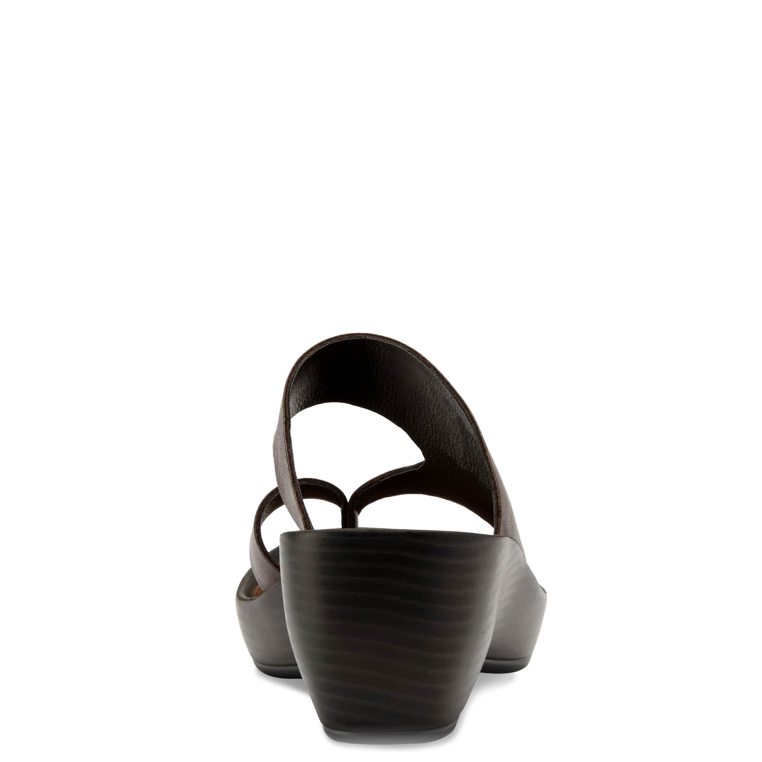 EASTLAND-WOMENS LAUREL WEDGE SANDAL-BROWN & 